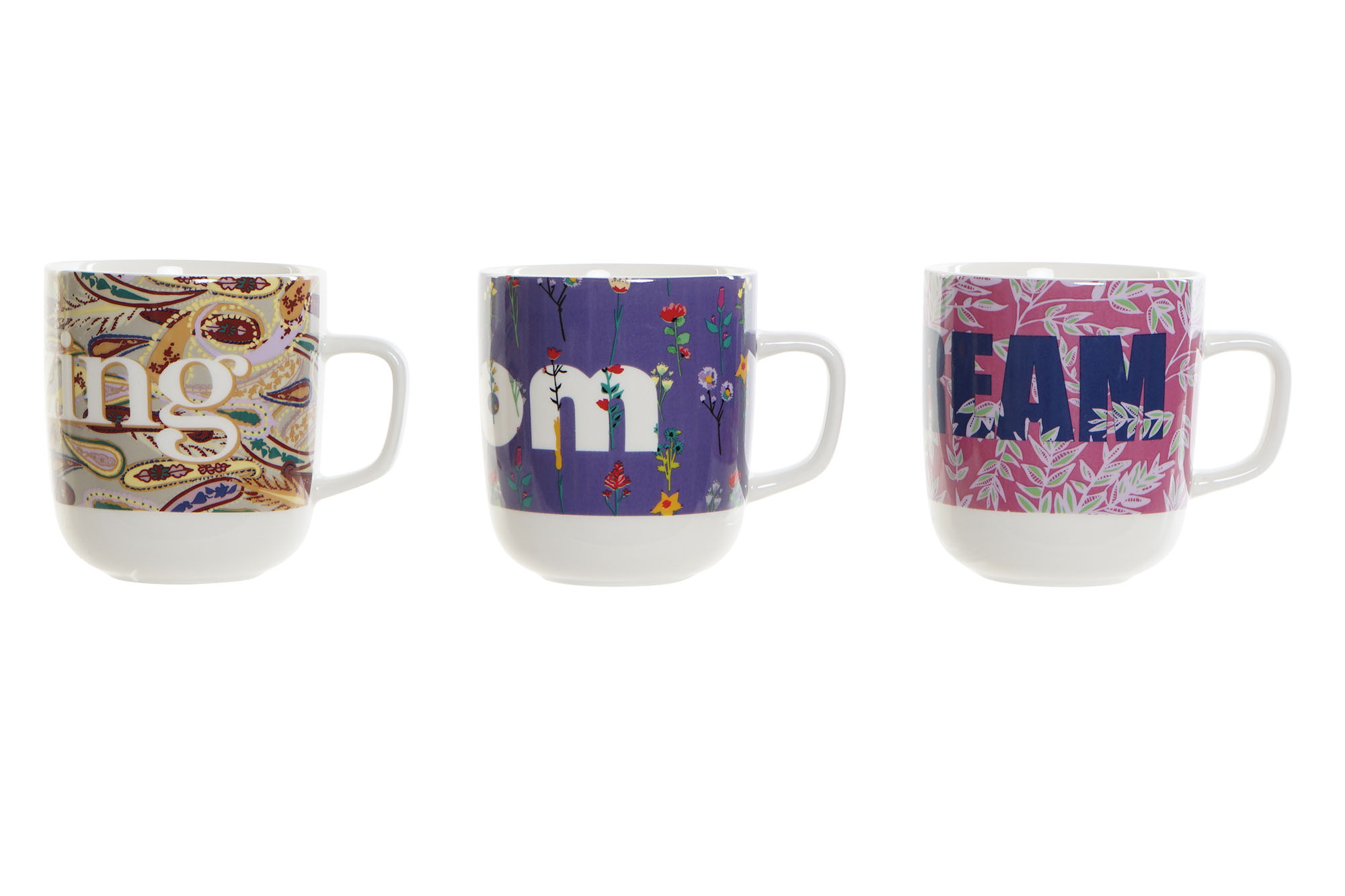 MUG PORCELANA 12X8,5X10 380ML, DAYDREAM 3 SURT.