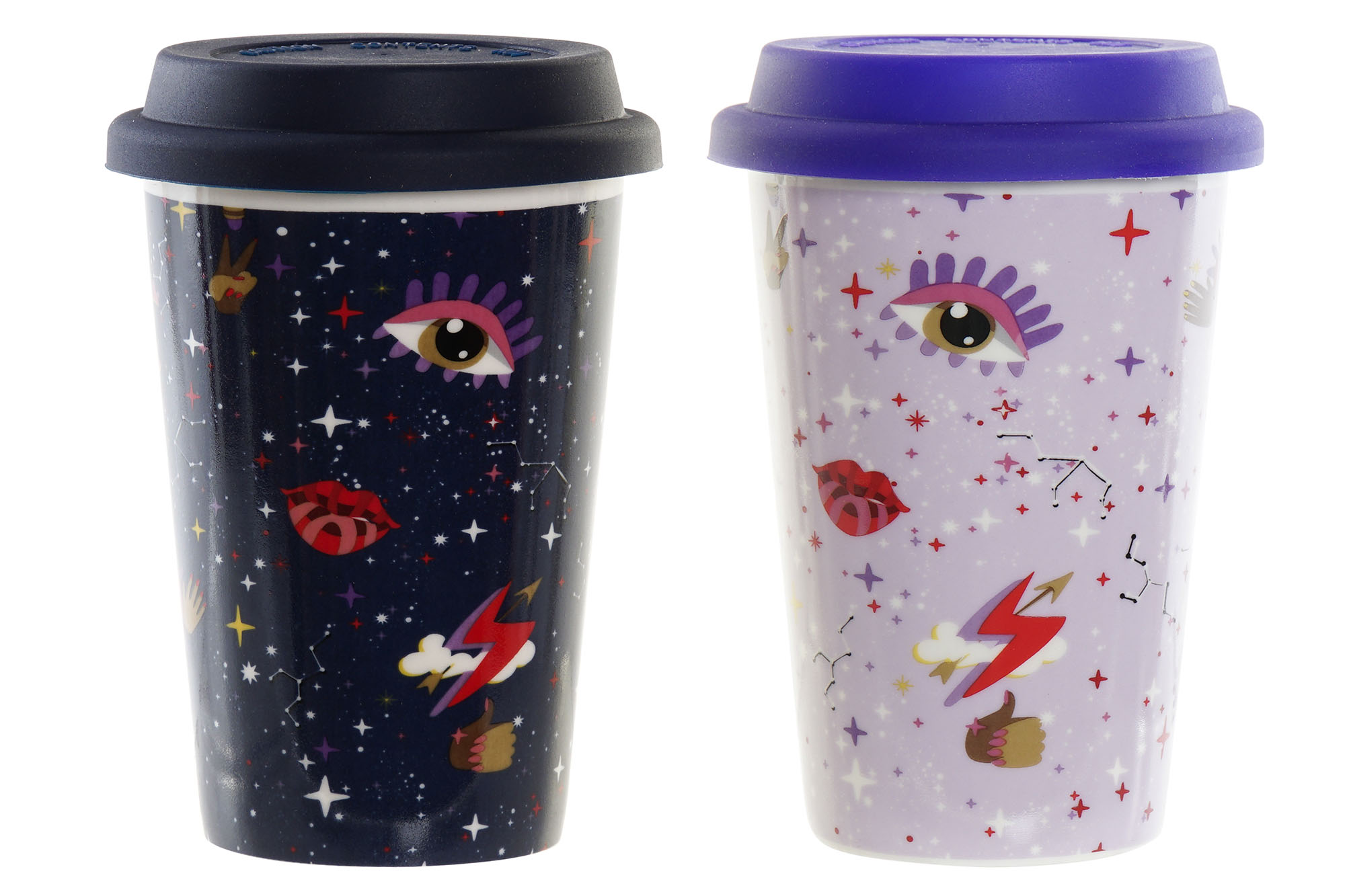 MUG PORCELANA 9,7X9,7X14 400 ML, GOOD LUCK 2 SURT.