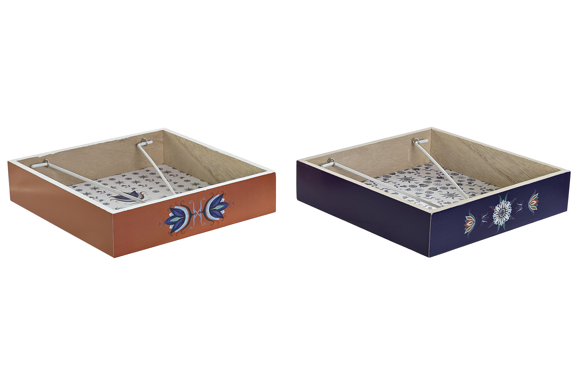 SERVILLETERO MDF METAL 18X18X4 AZULEJOS 2 SURT.
