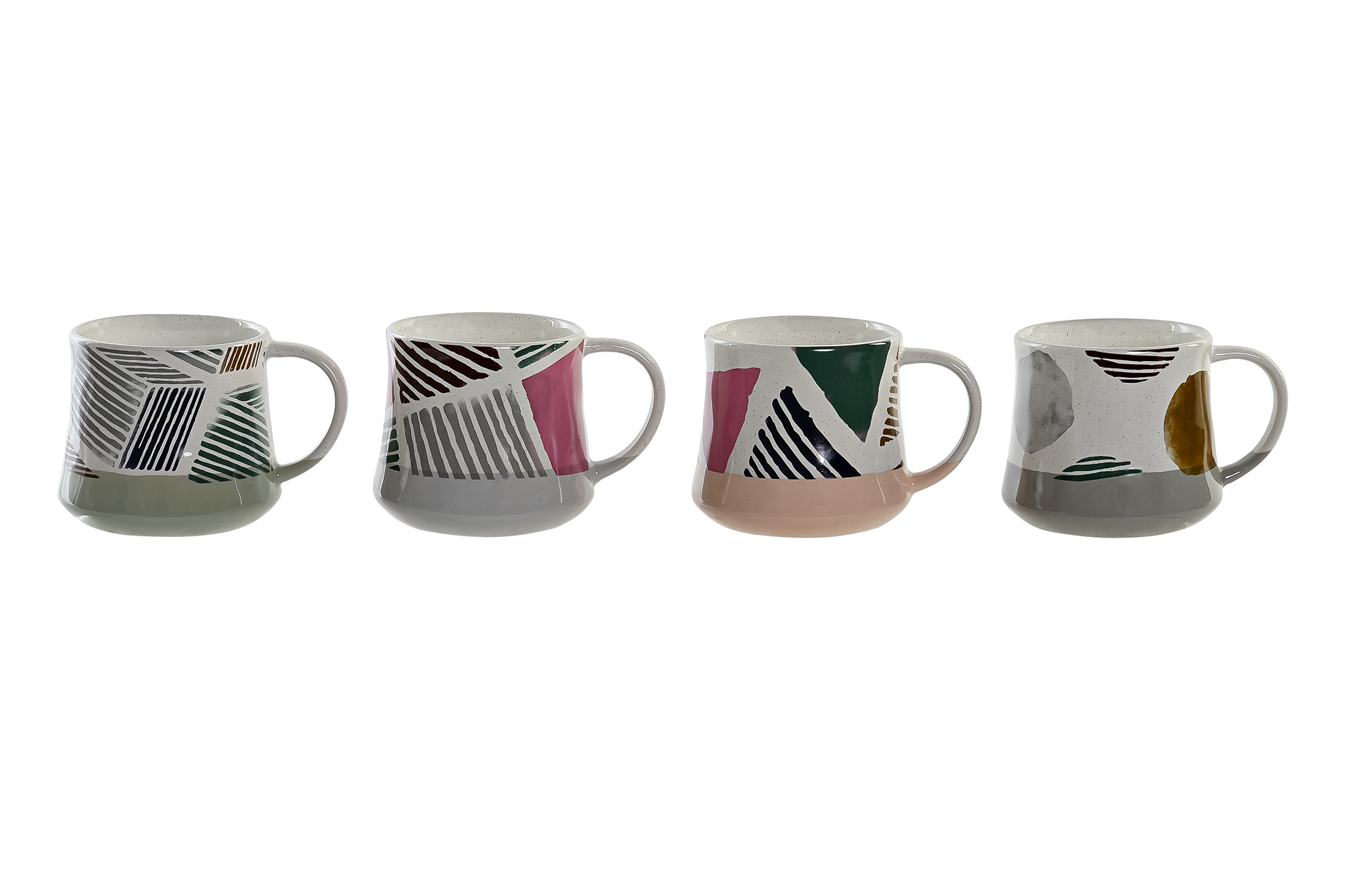 MUG GRES 13X9,5X8,5 385ML, MODERNO 4 SURT.