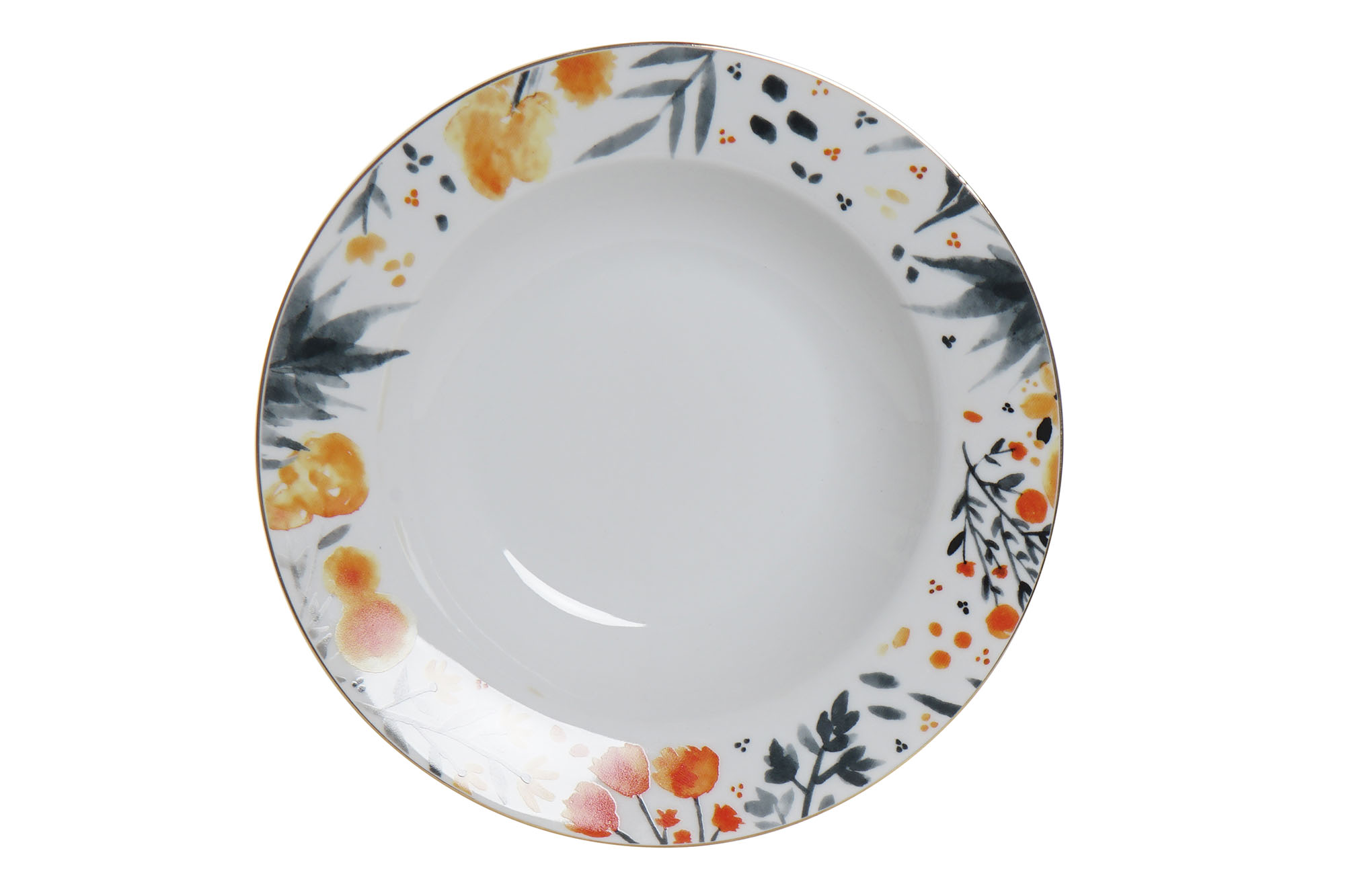 PLATO PORCELANA 21,5X21,5X3,5 PLATO PORCELANA FLOR