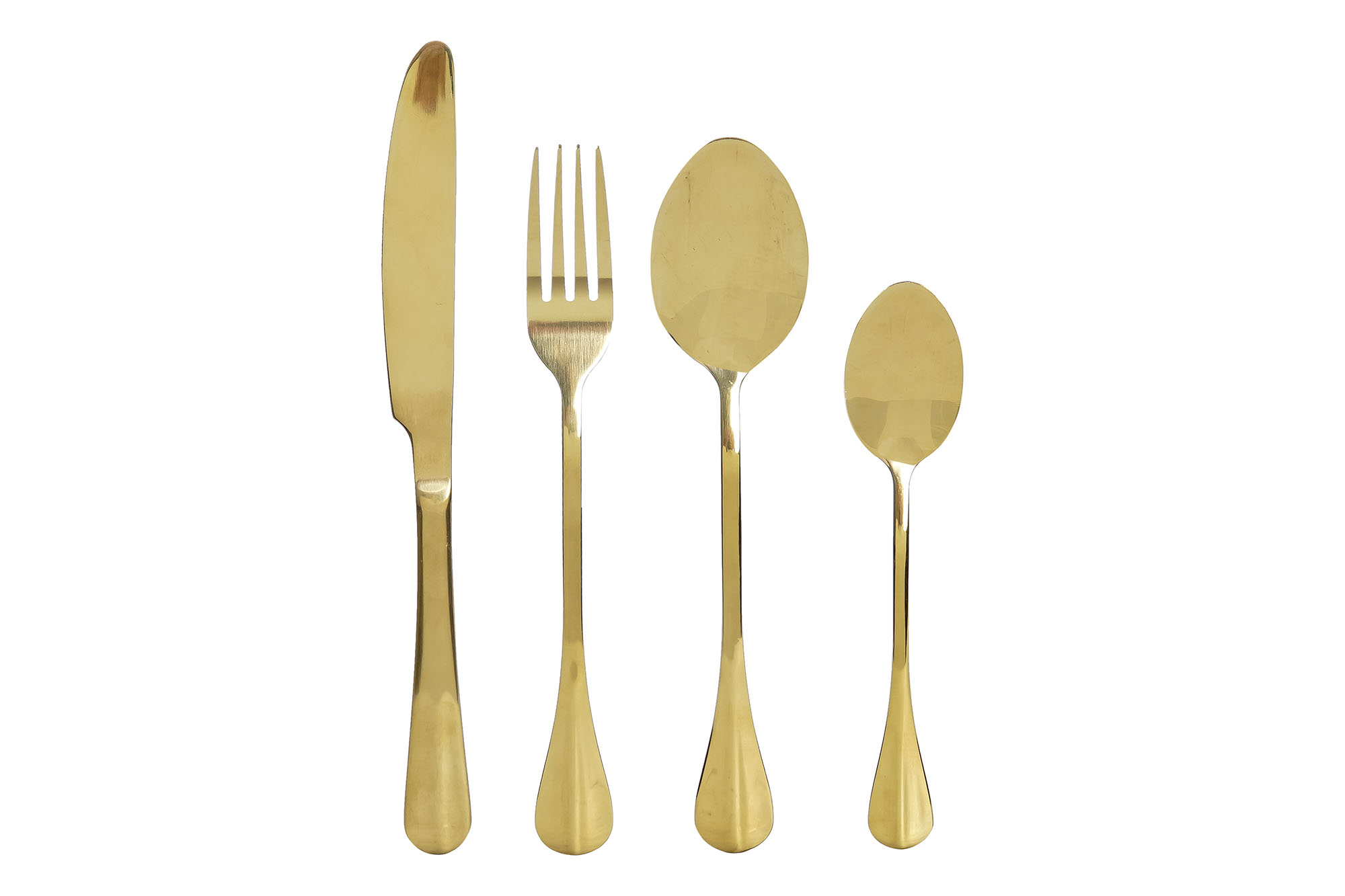 CUBERTERIA SET 16 INOX 1,8X0,3X23 2,5MM DORADO