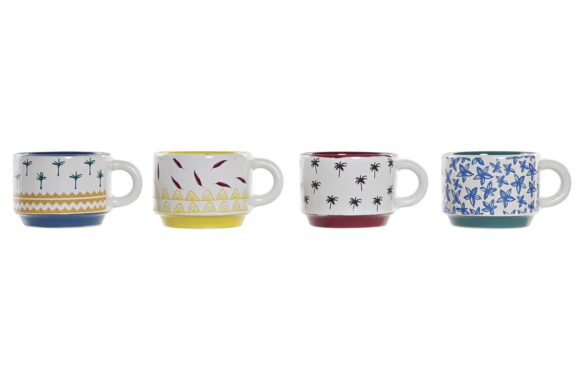 MUG GRES 10X7,5X5 150 ML, AFRICA MATE 4 SURT.