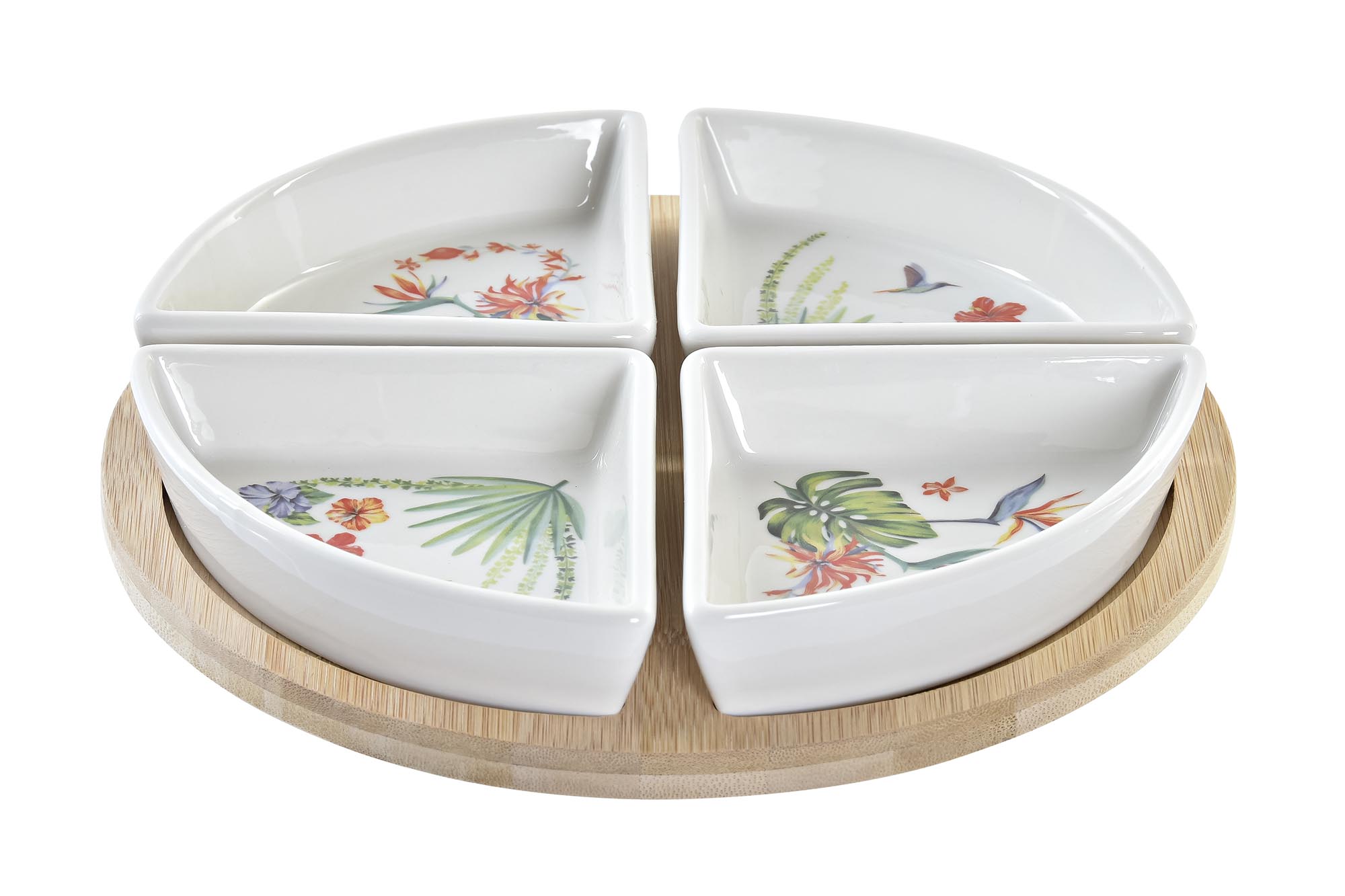 APERITIVO SET 5 GRES 21,5X21,5X1 TROPIC GARDEN