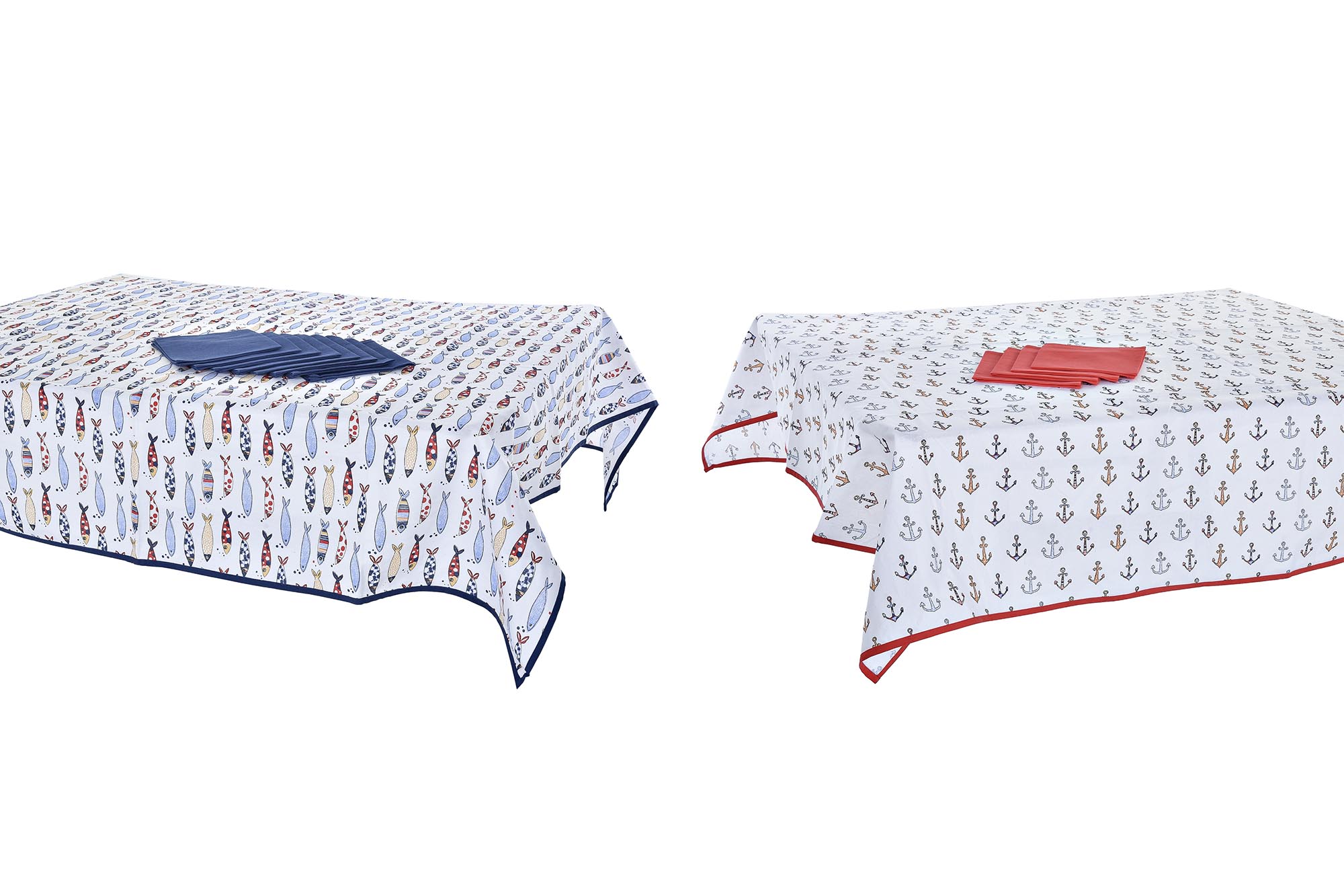 MANTEL SET 5 ALGODON 150X150X0,5 COSTA 2 SURT.