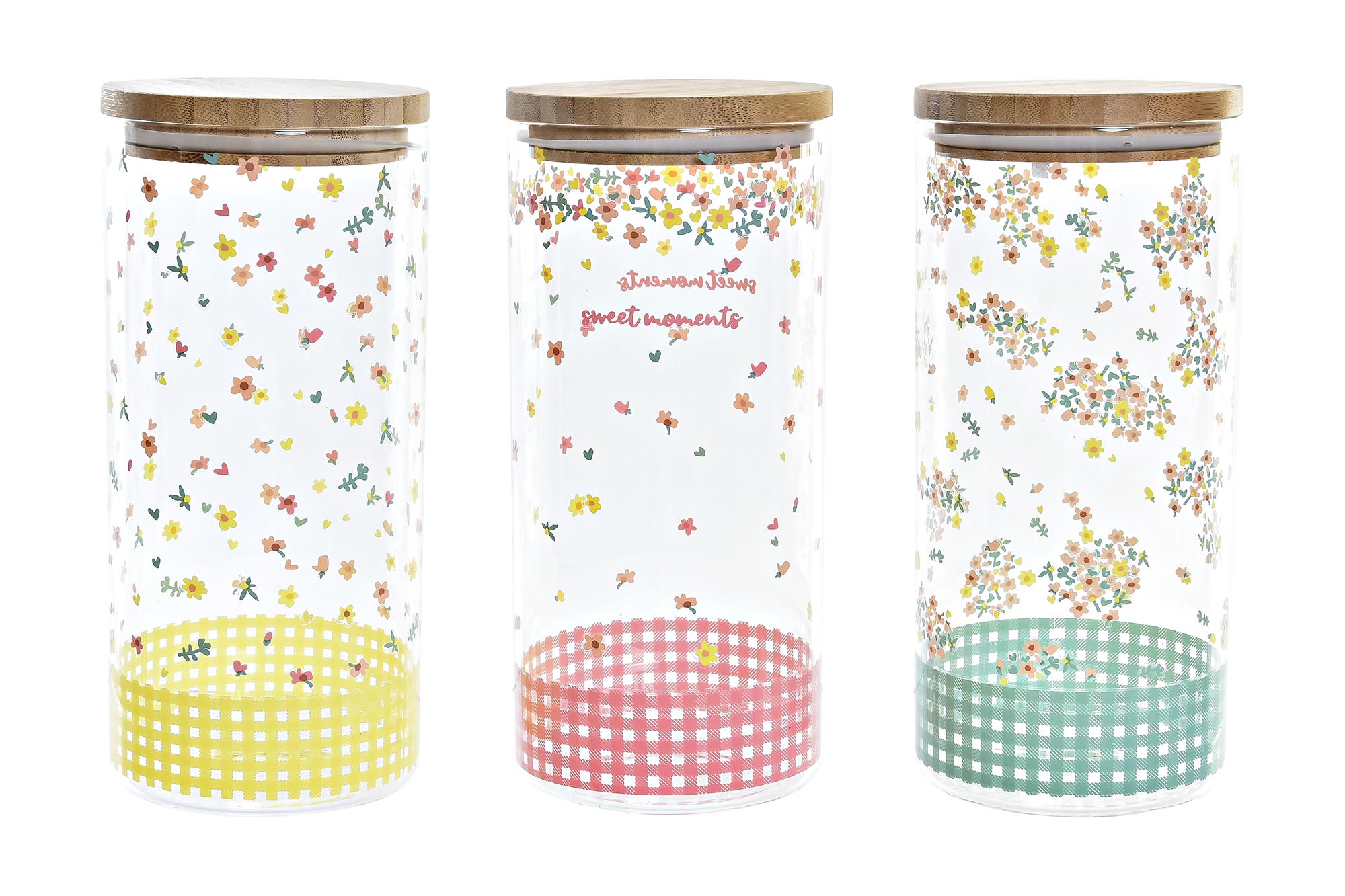 BOTE BOROSILICATO 10X10X22 1400ML, VICHY 3 SURT.