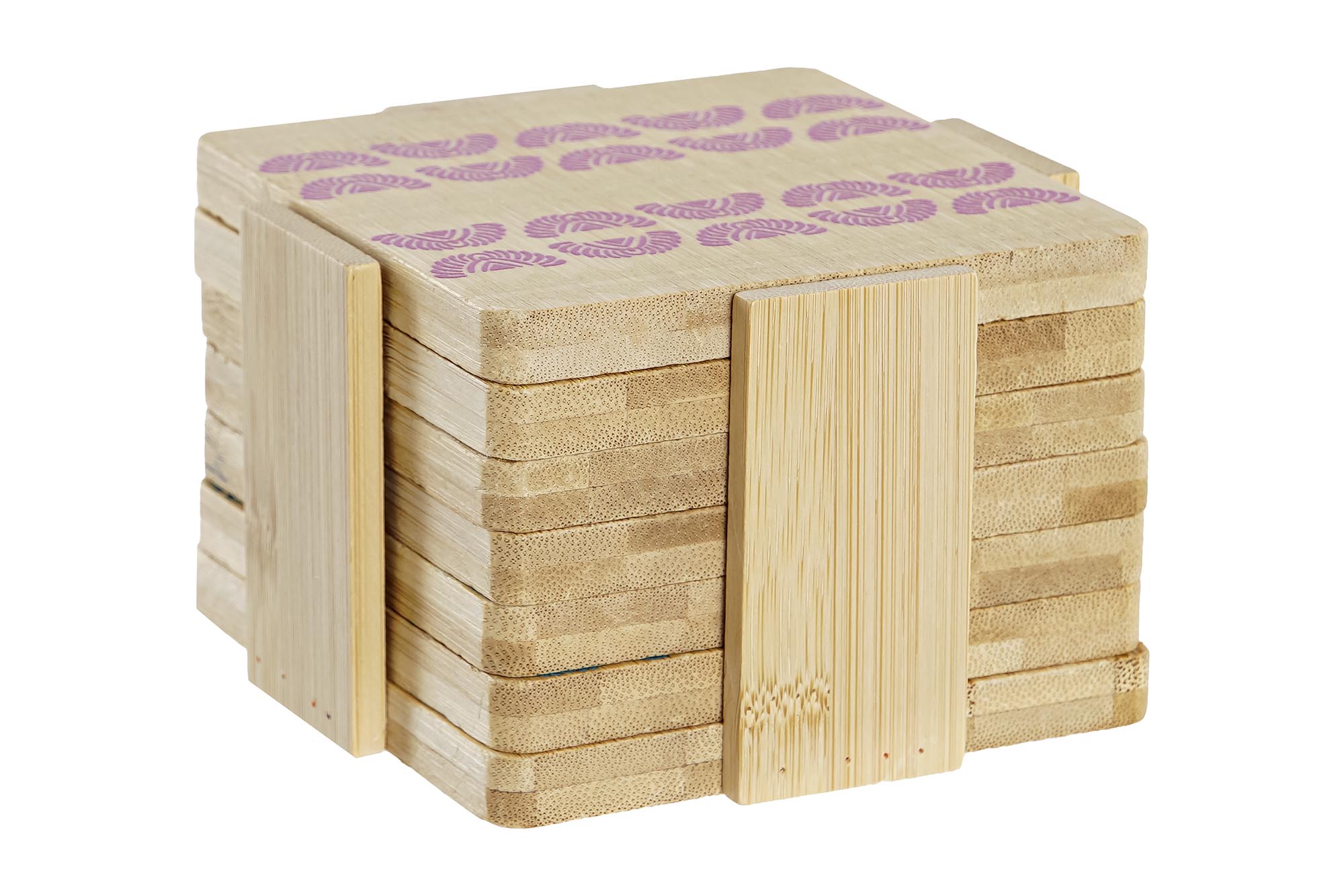 POSAVASOS SET 6 BAMBU 10X10X1 AFRICA TURQUESA
