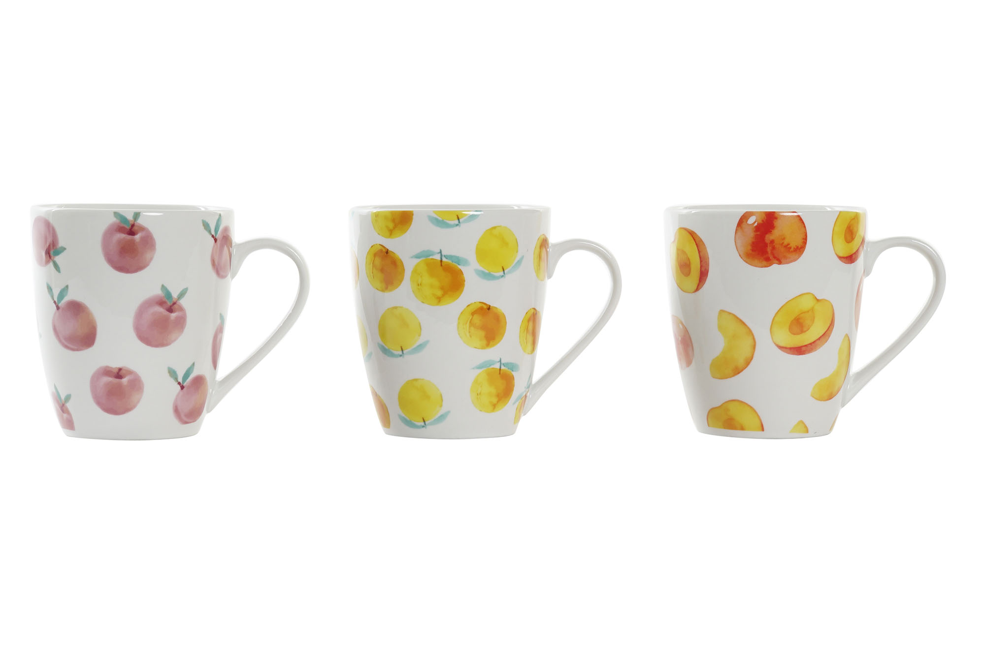 MUG PORCELANA 12X8,5X10 420ML FRUTAS 3 SURT.