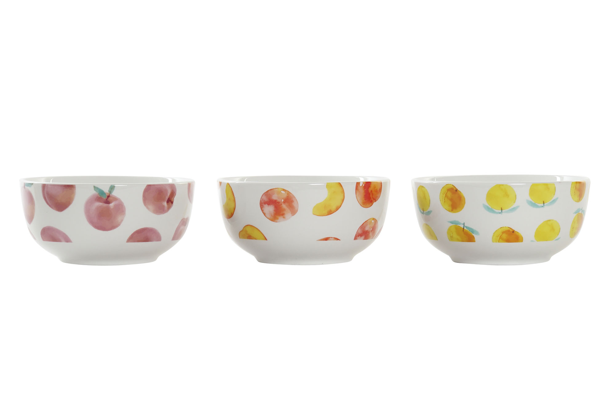 BOL PORCELANA 13,5X13,5X6,5 FRUTAS 3 SURT.