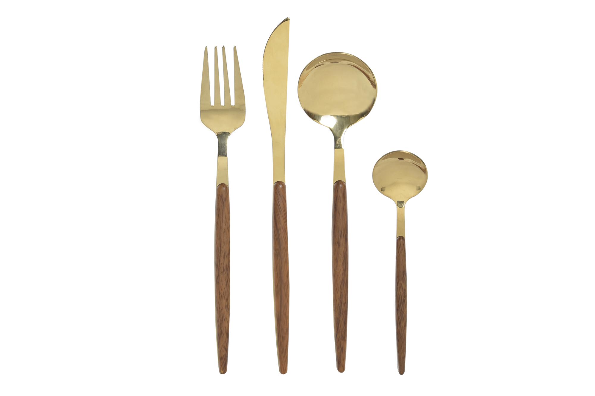CUBERTERIA SET 16 INOX ABS 3X2,4X21 2MM DORADO