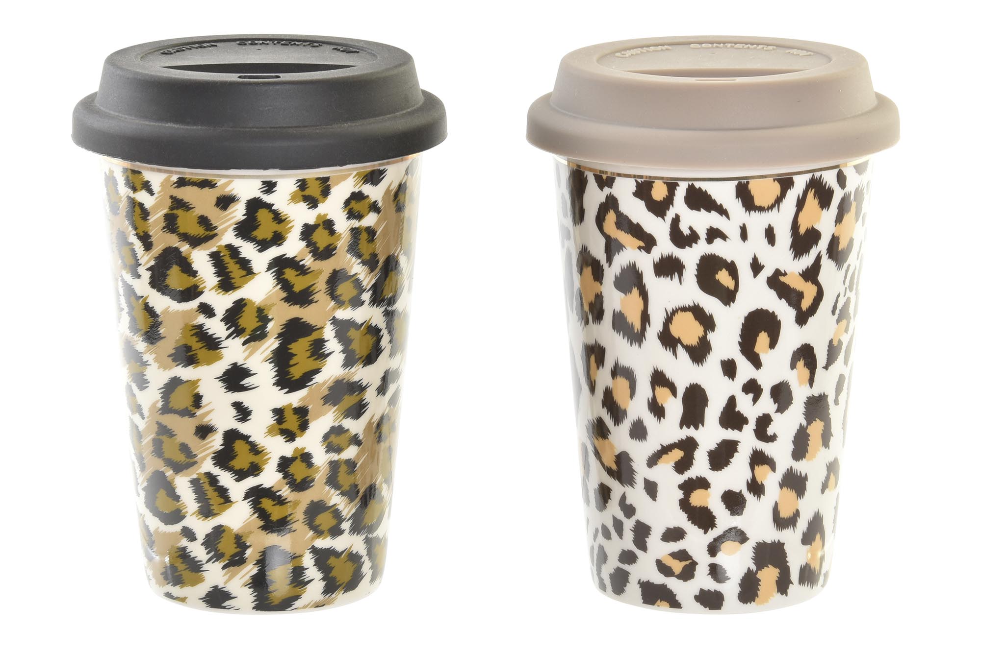 MUG PORCELANA 10X10X14 400 ML LEOPARDO 2 SURT.