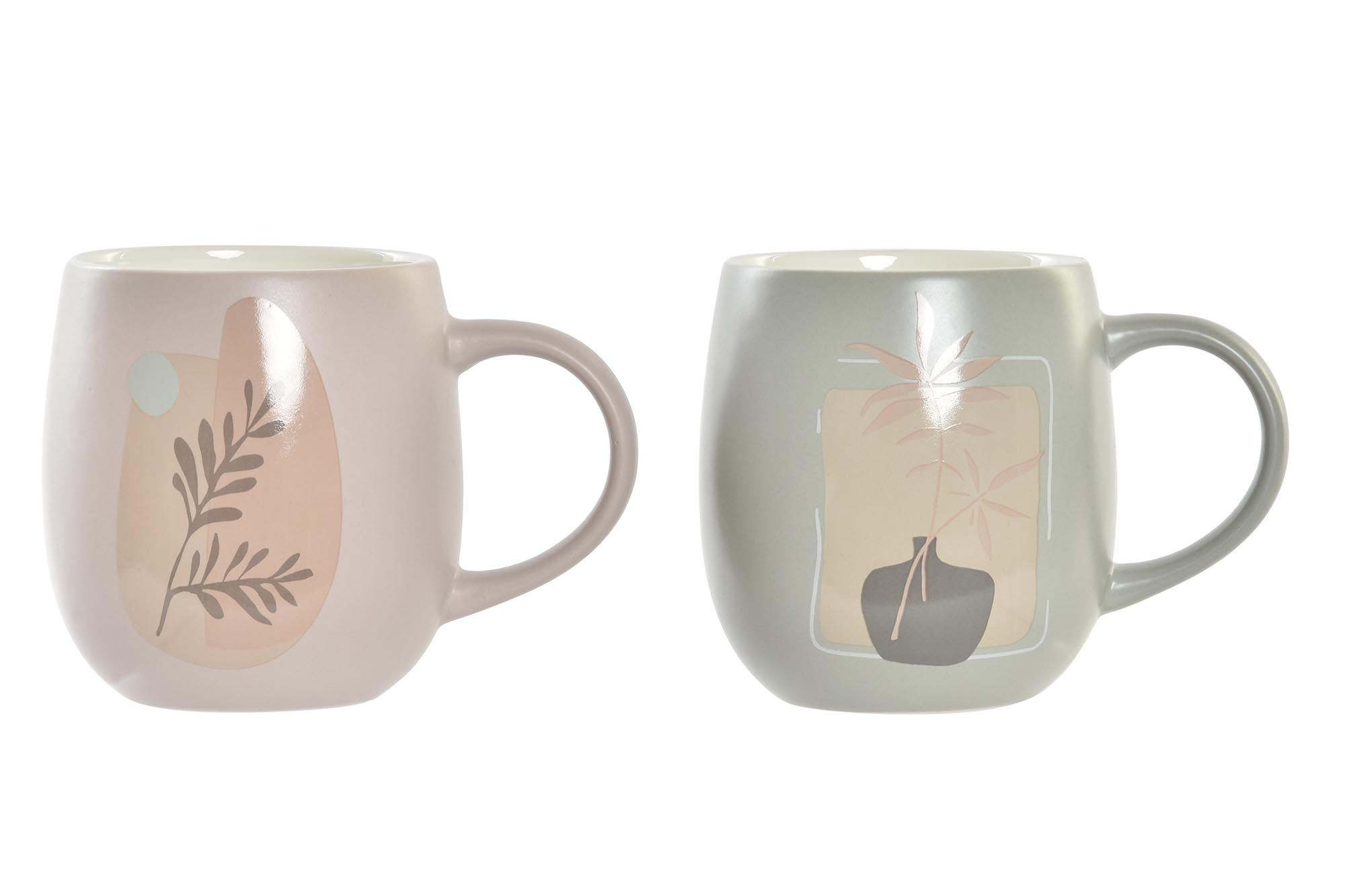 MUG PORCELANA NEW BONE 13X9X10 240ML, MATE 2 SURT.