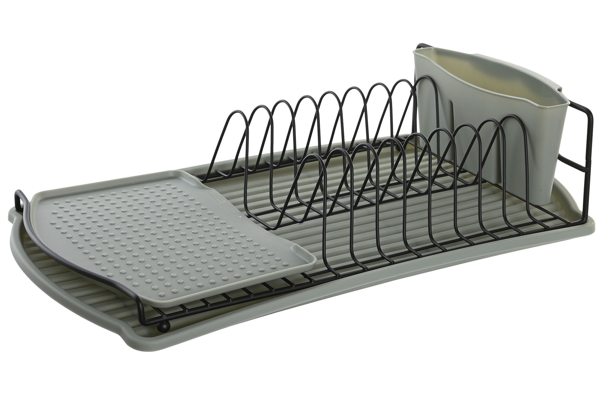 ESCURREPLATOS METAL PP 47,5X26,5X11 VERDE MENTA