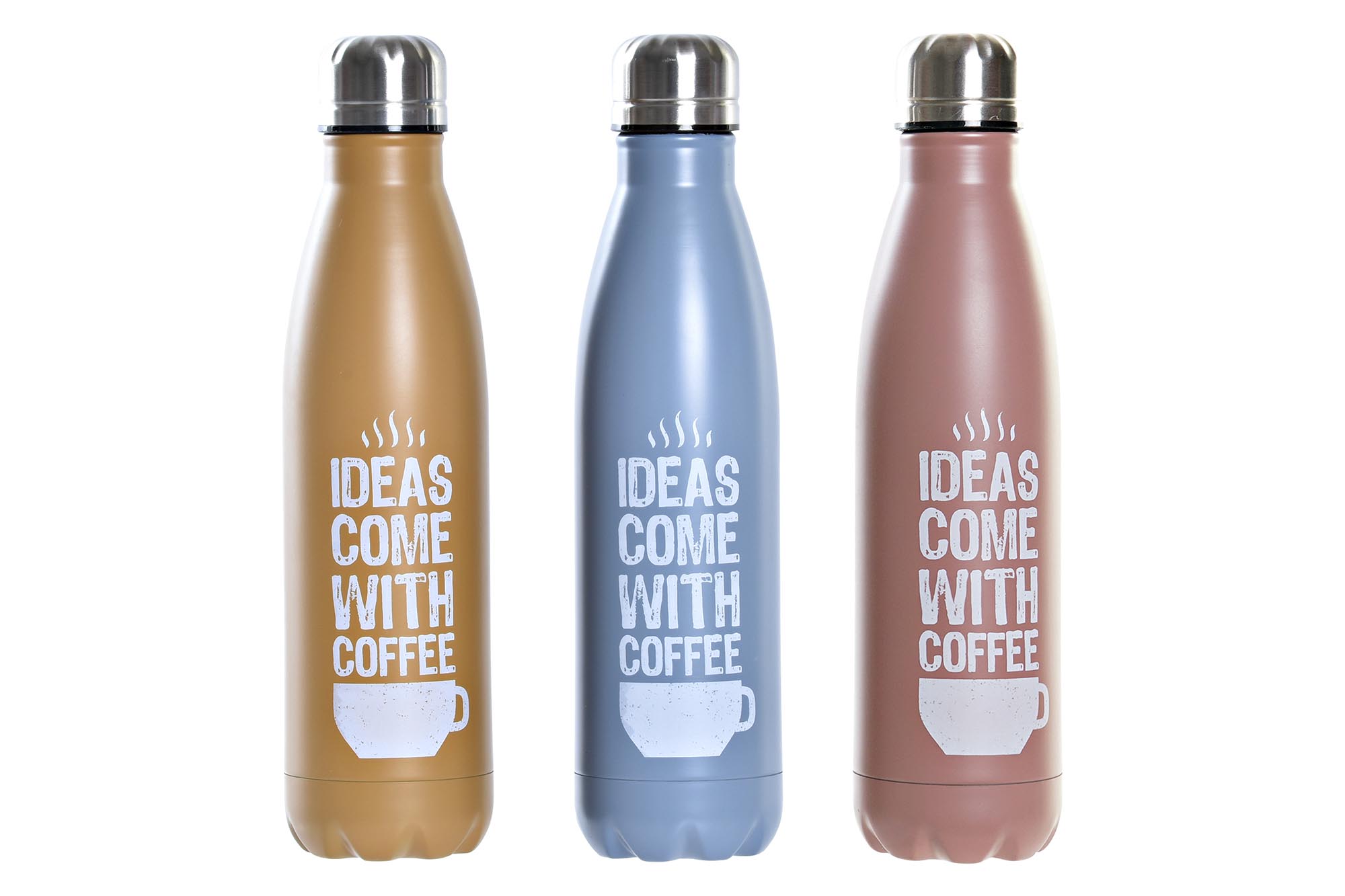 BOTELLA INOX 6X6X26,5 500ML, DOBLE 3 SURT.