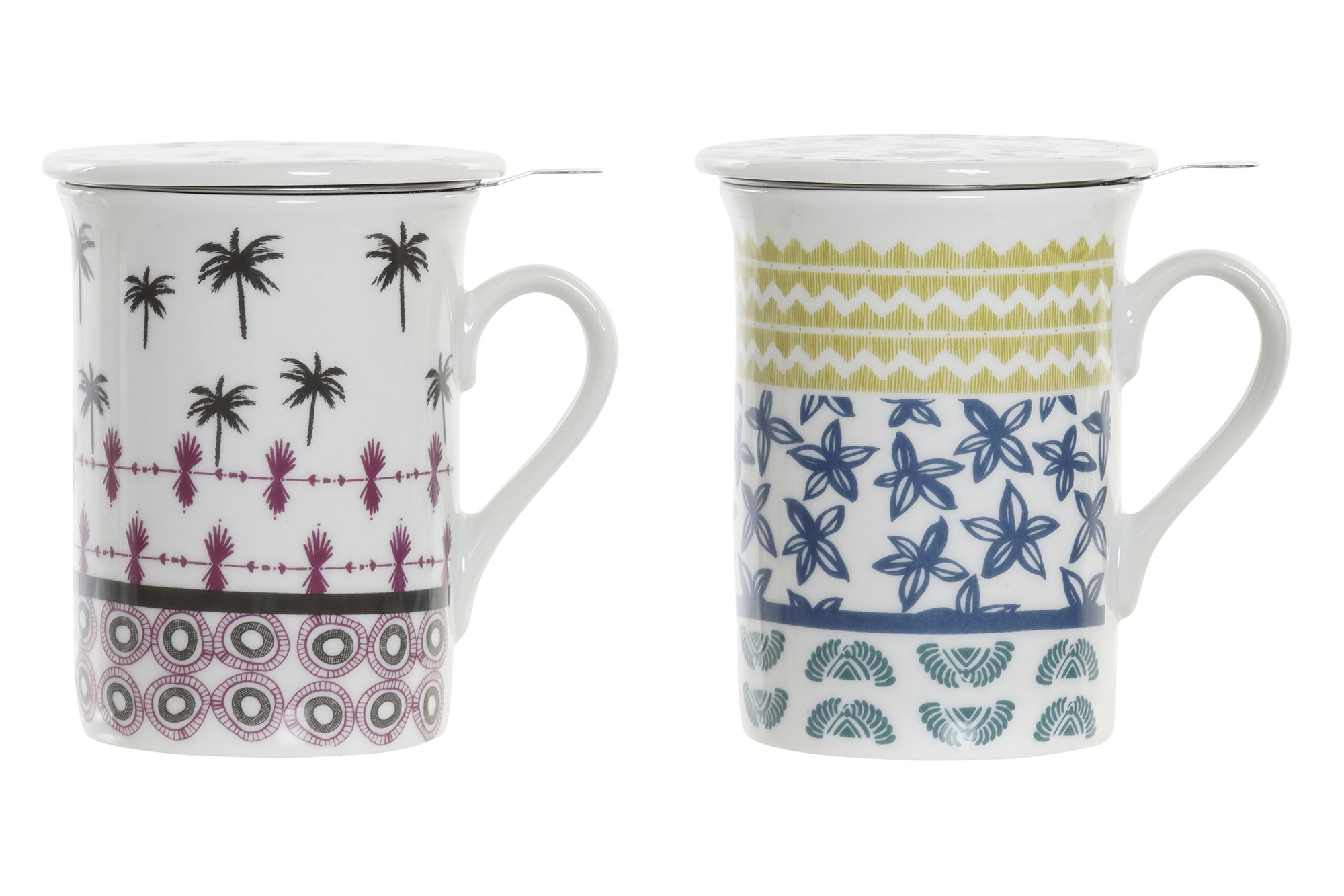 MUG INFUSIONES PORCELANA 11X8,5X11 280ML 2 SURT.