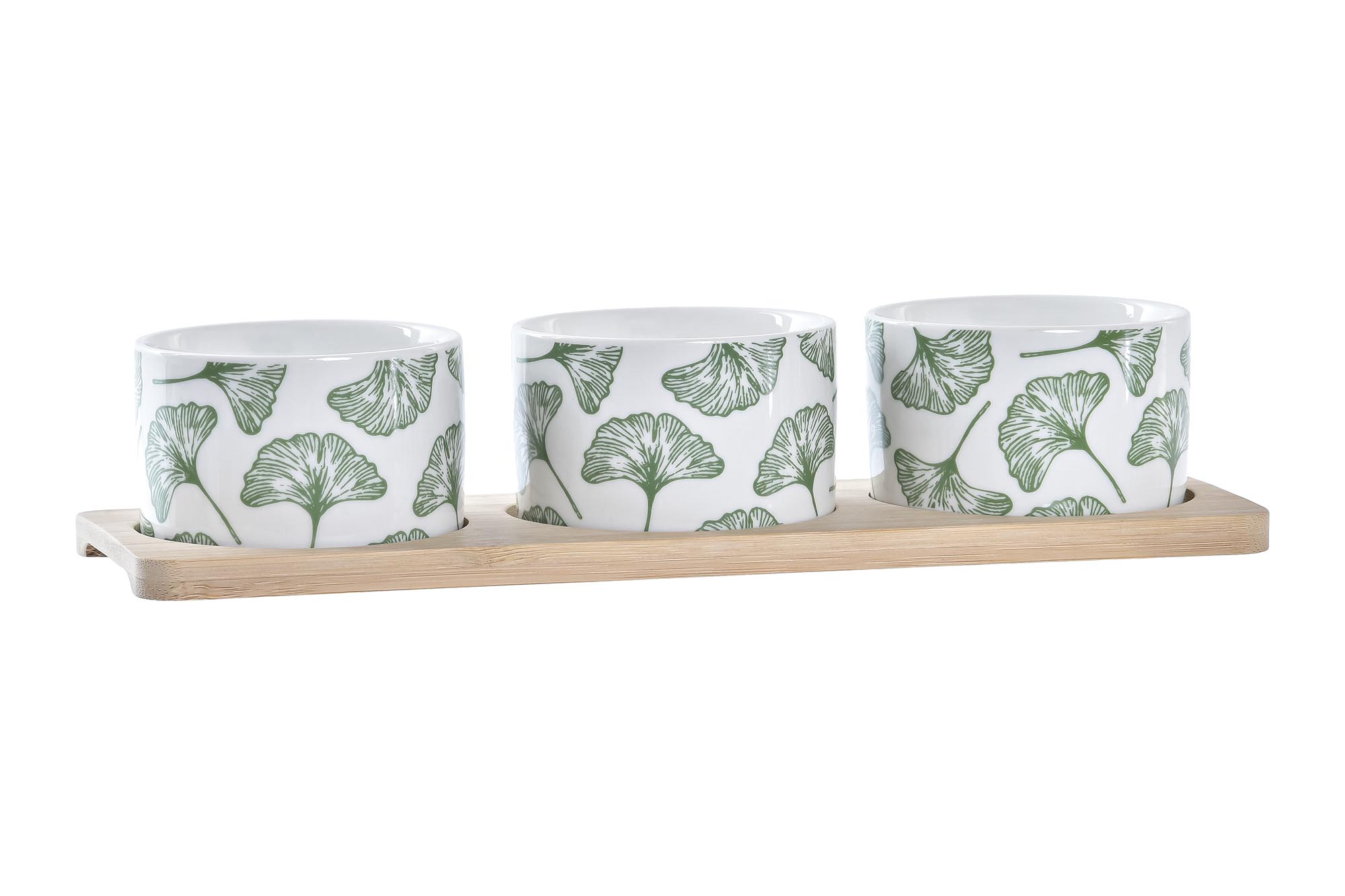 TABLA APERITIVO SET 4 GRES BAMBU 28X9,7X1,5 HOJAS