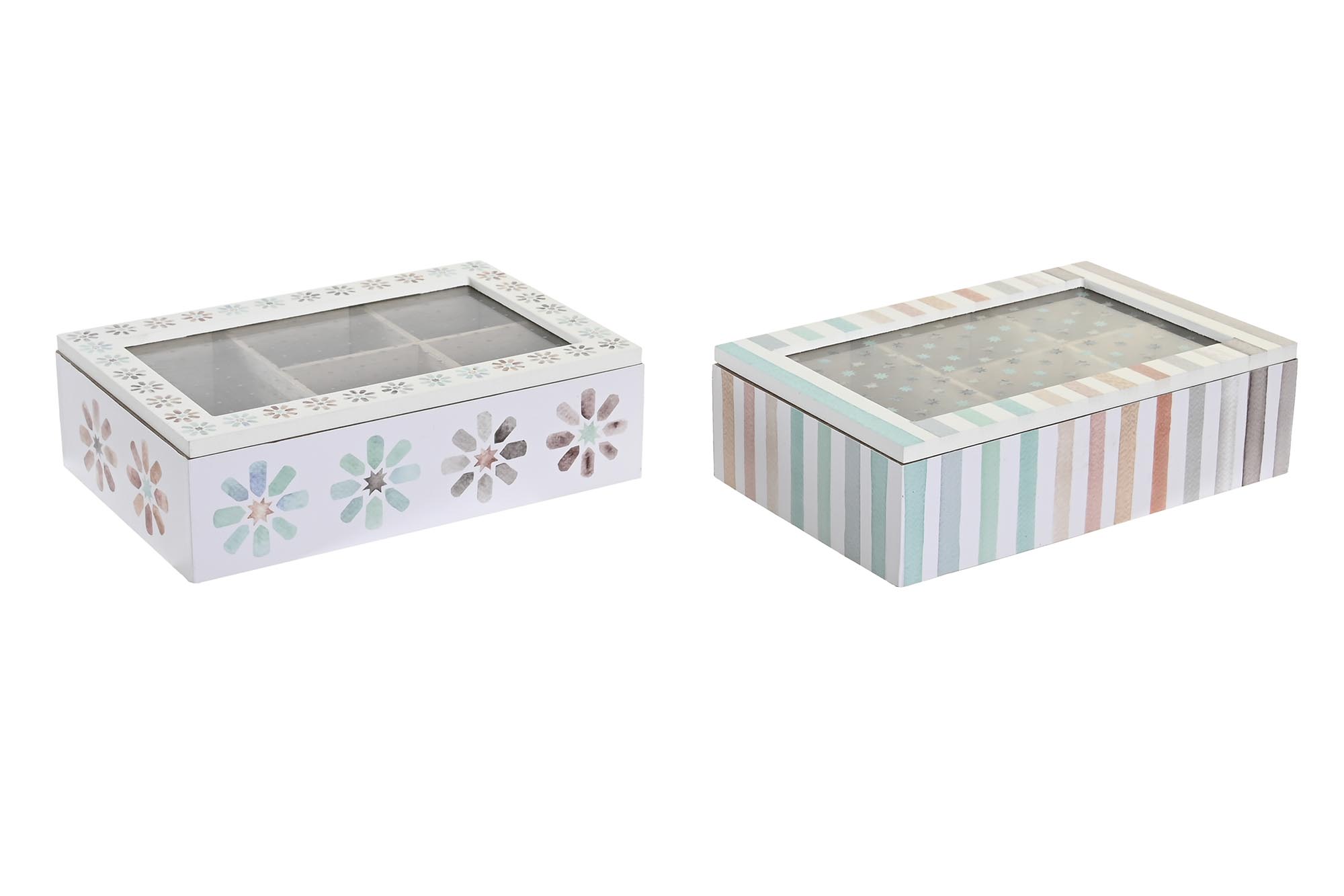 CAJA INFUSIONES MDF CRISTAL 23X15X7 2 SURT.