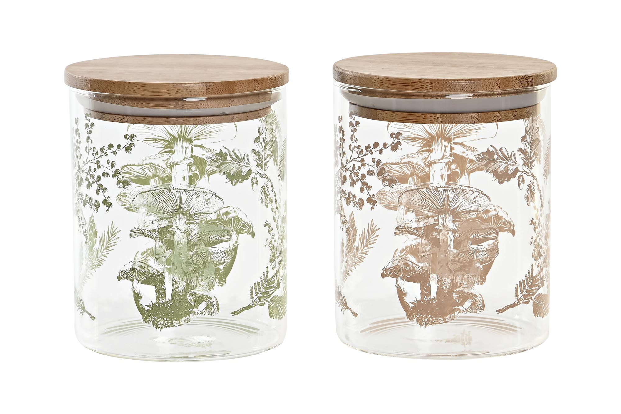 BOTE BOROSILICATO BAMBU 10X10X12,5 700 ML, 2 SURT.