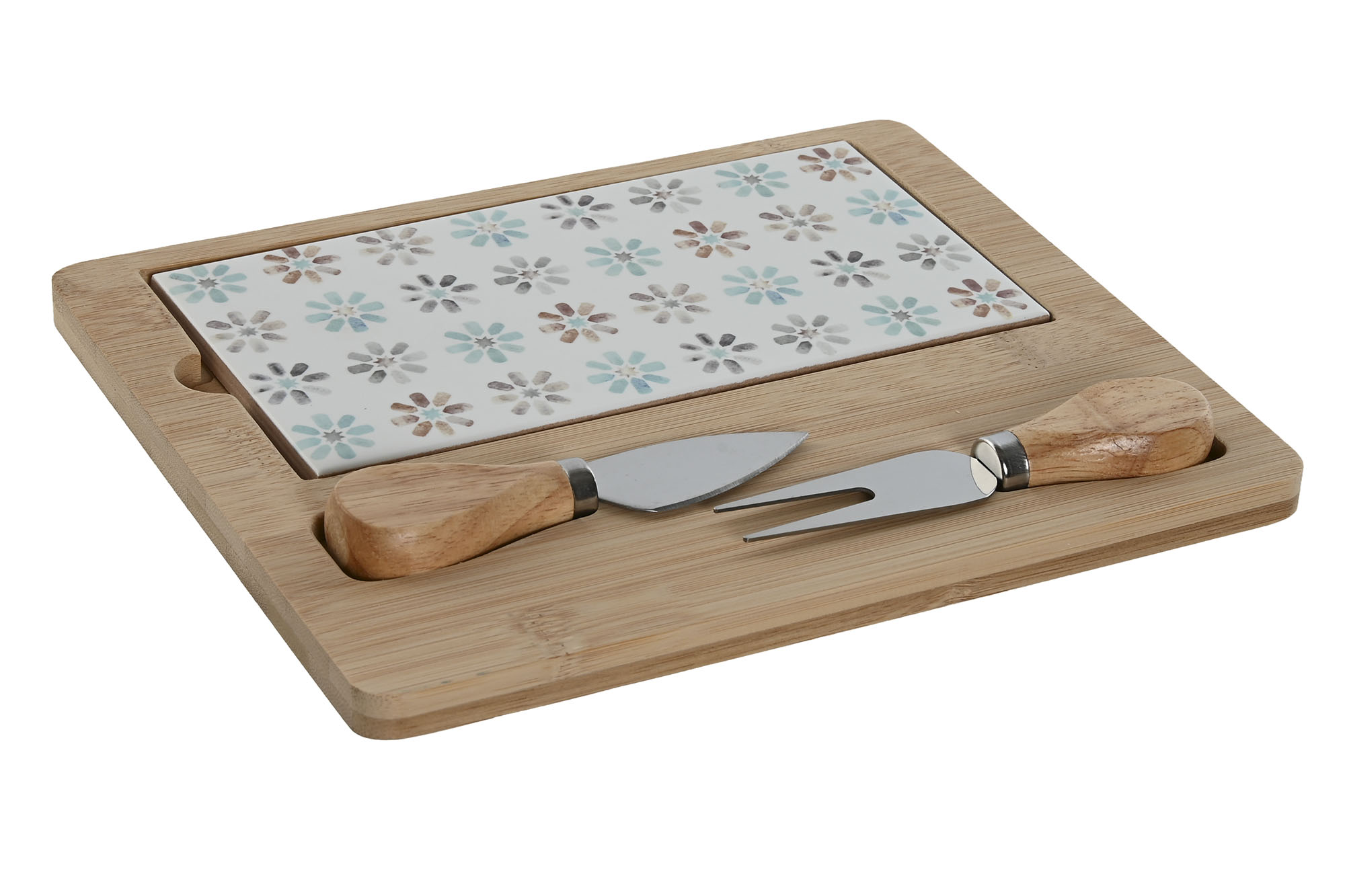 TABLA APERITIVO SET 4 BAMBU GRES 24,5X20X1,2