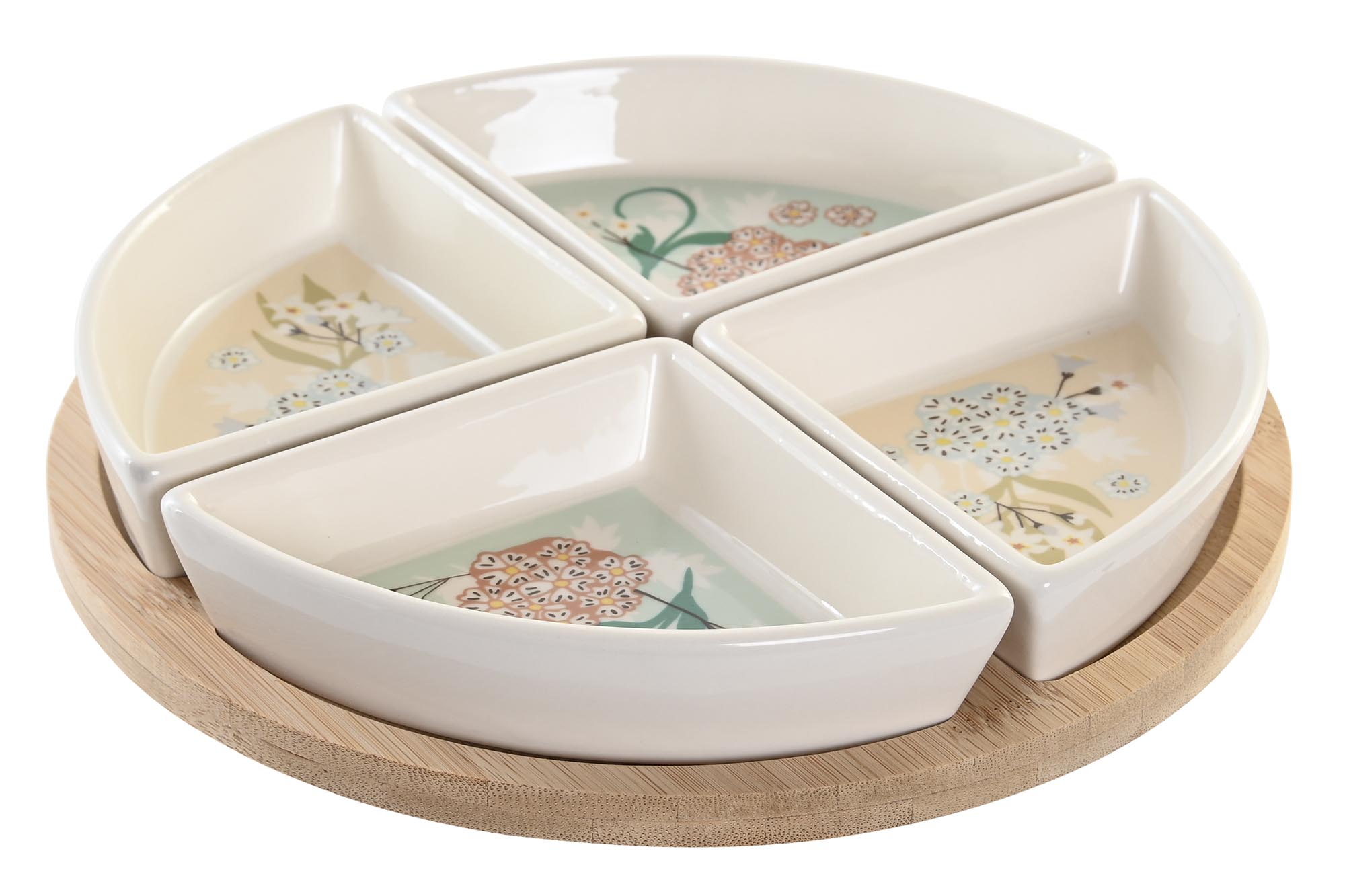 APERITIVO SET 5 GRES BAMBU 21,5X21,5X1 VERDE