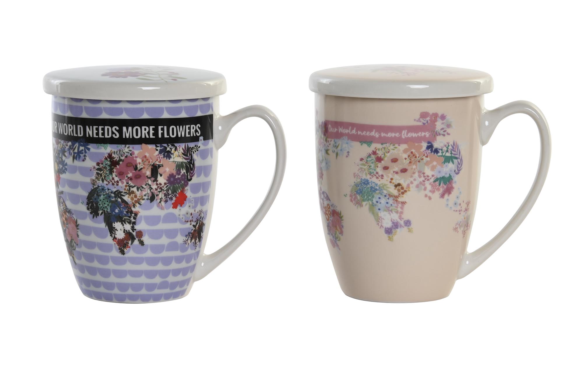 MUG INFUSIONES PORCELANA 12X9X11 380ML, 2 SURT.