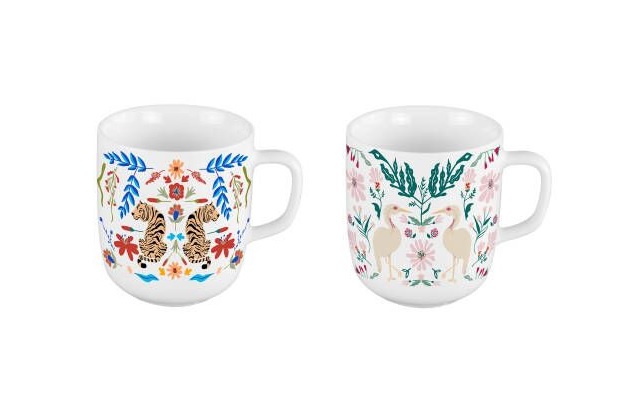 MUG PORCELANA 11,5X8,5X10 380ML, 2 SURT.