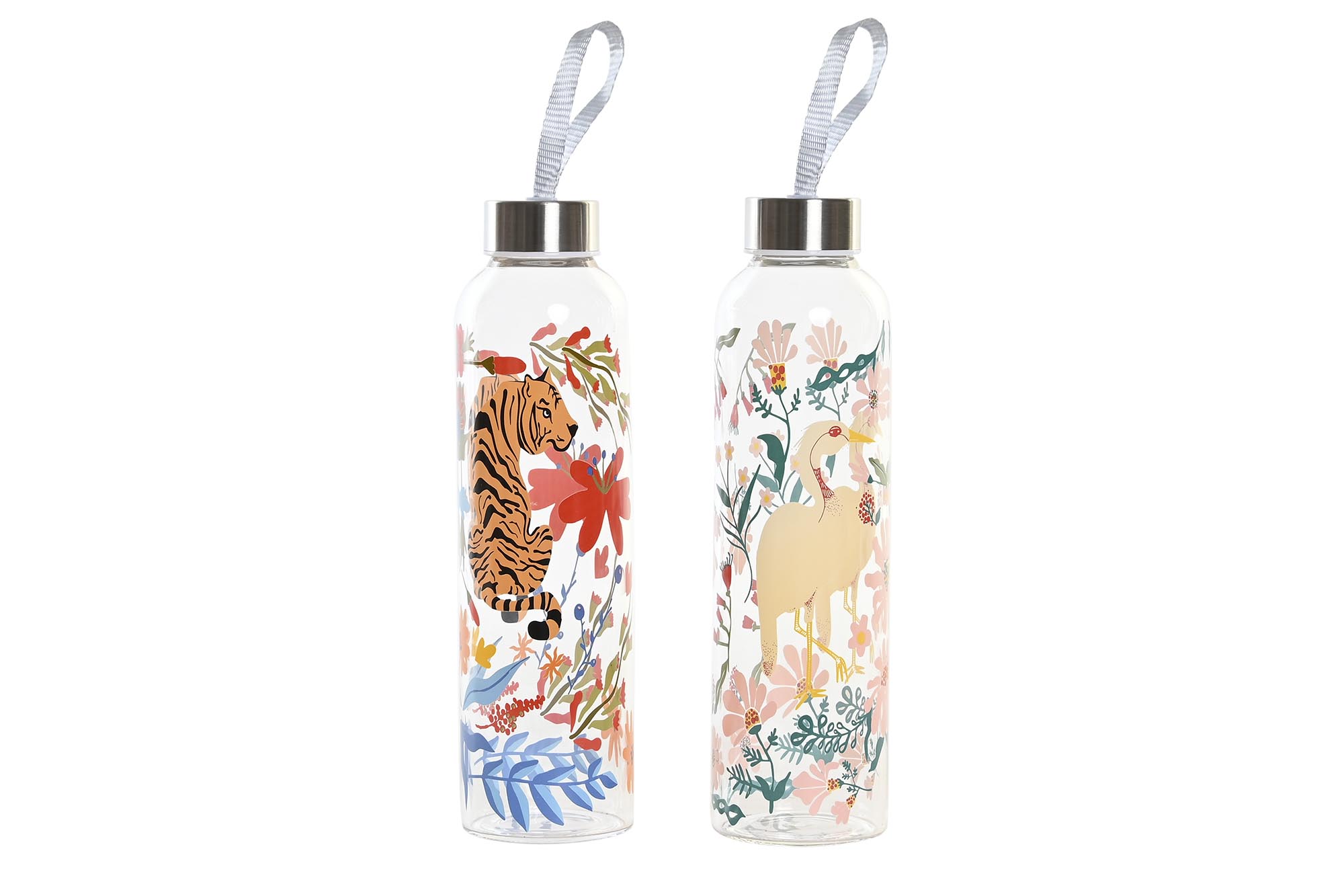 BOTELLA BOROSILICATO 6,5X6,5X23 550ML, 2 SURT.