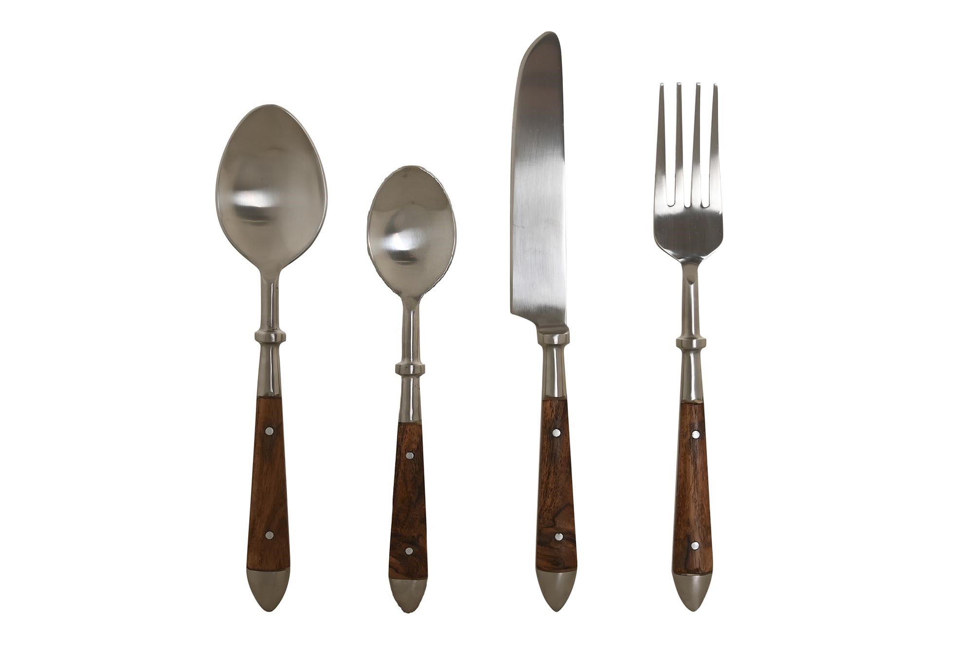 CUBERTERIA SET 16 INOX ACACIA 4,5X2X20 NATURAL