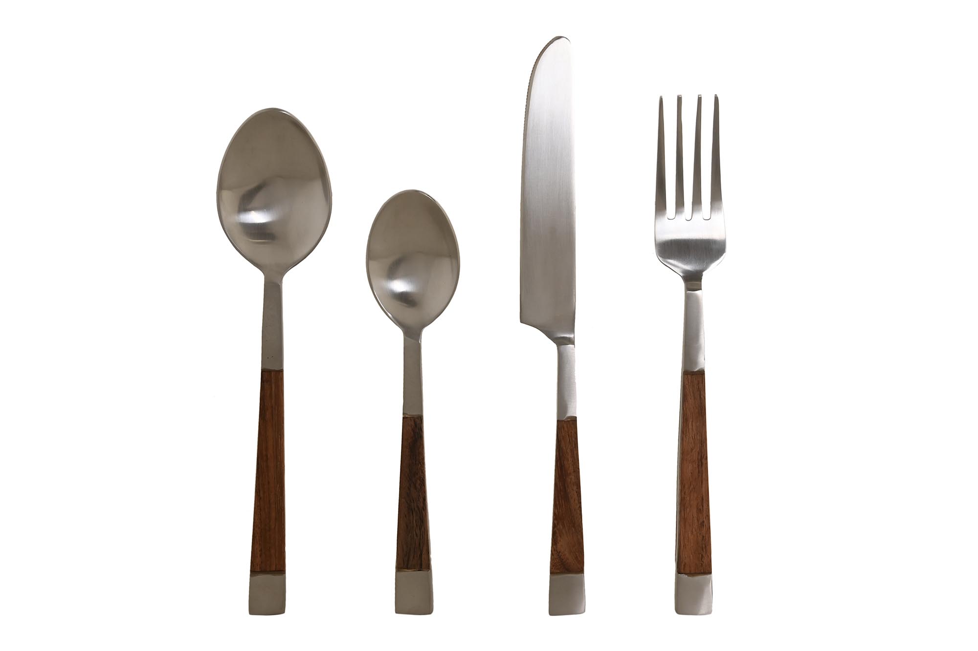CUBERTERIA SET 16 INOX ACACIA 4,5X2X20 NATURAL 1