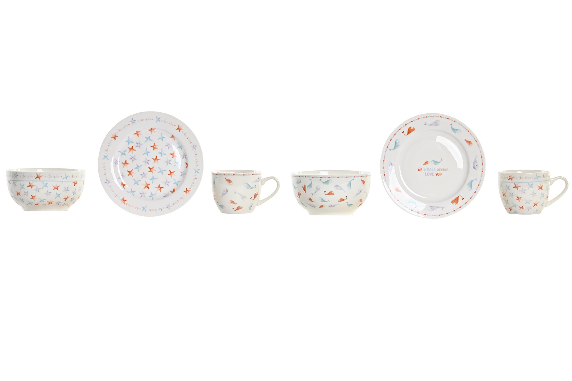 VAJILLA SET 3 PORCELANA 19X19X2 270ML, 2 SURT.