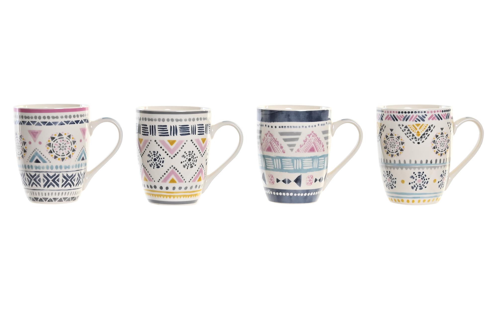 MUG PORCELANA 11,5X8,3X10,5 340ML BOHO 4 SURT.