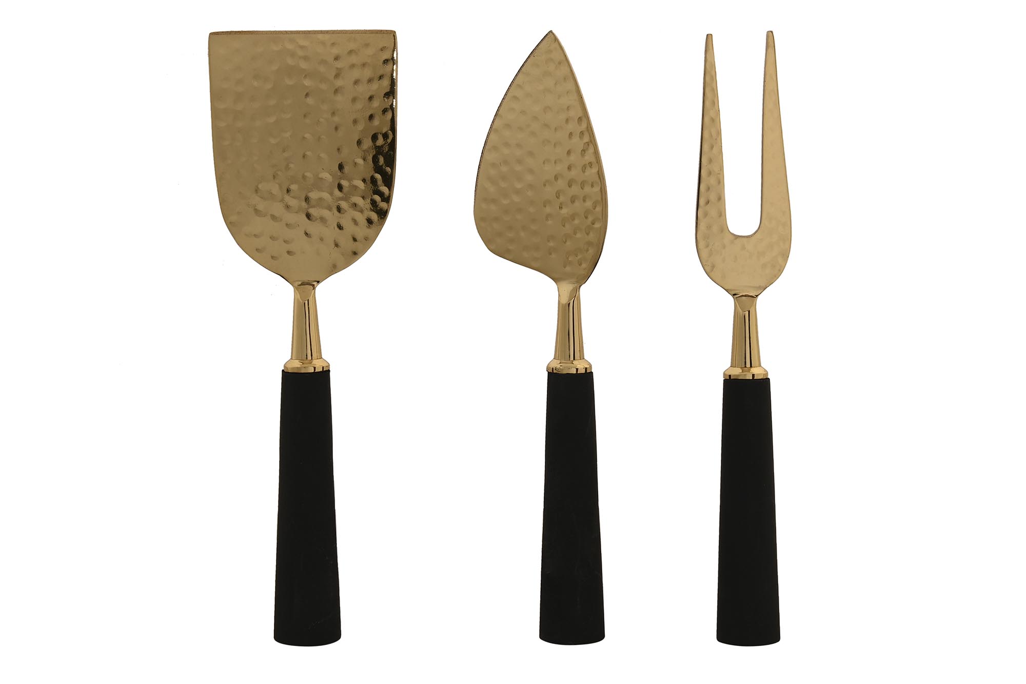 CUCHILLO SET 3 INOX RESINA 3,9X1X17,5 QUESO DORADO