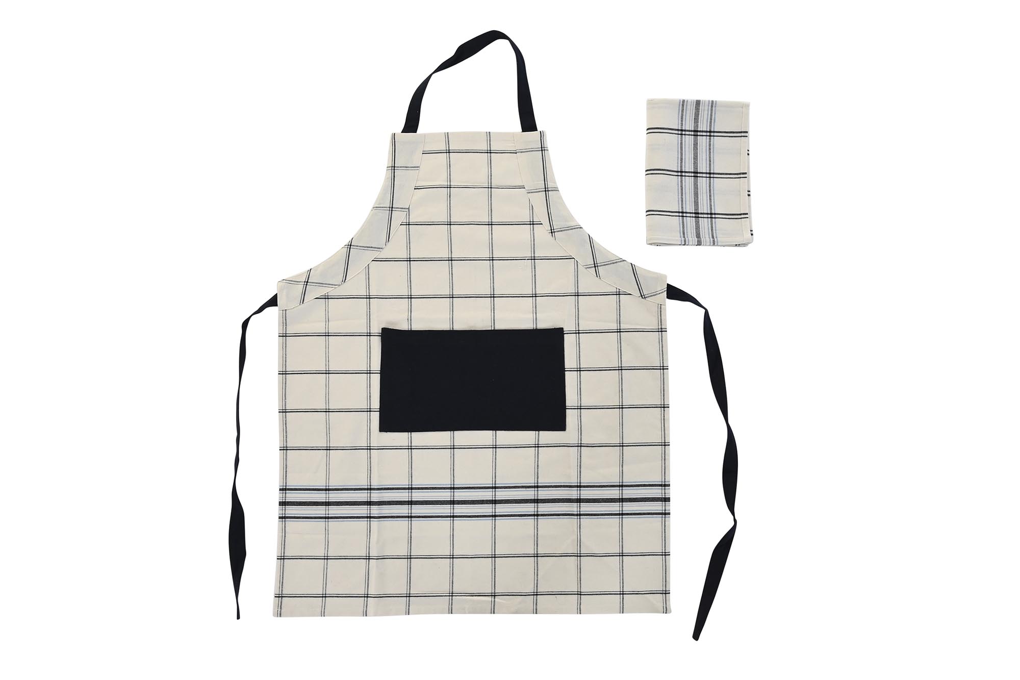 DELANTAL SET 2 ALGODON 70X1X85 200GSM, CUADROS