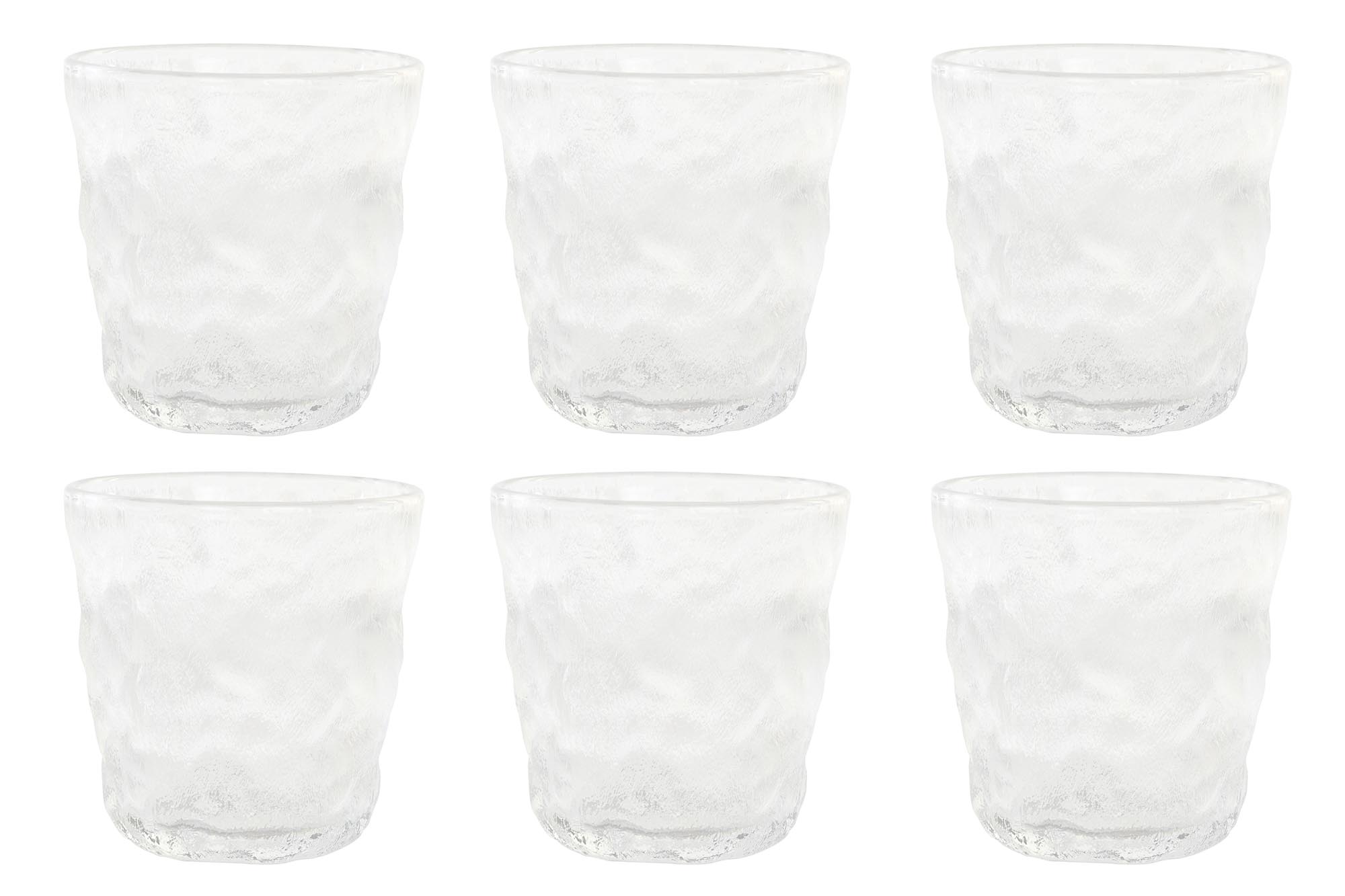 VASO SET 6 CRISTAL 9X9X9,5 280ML GLASEADO