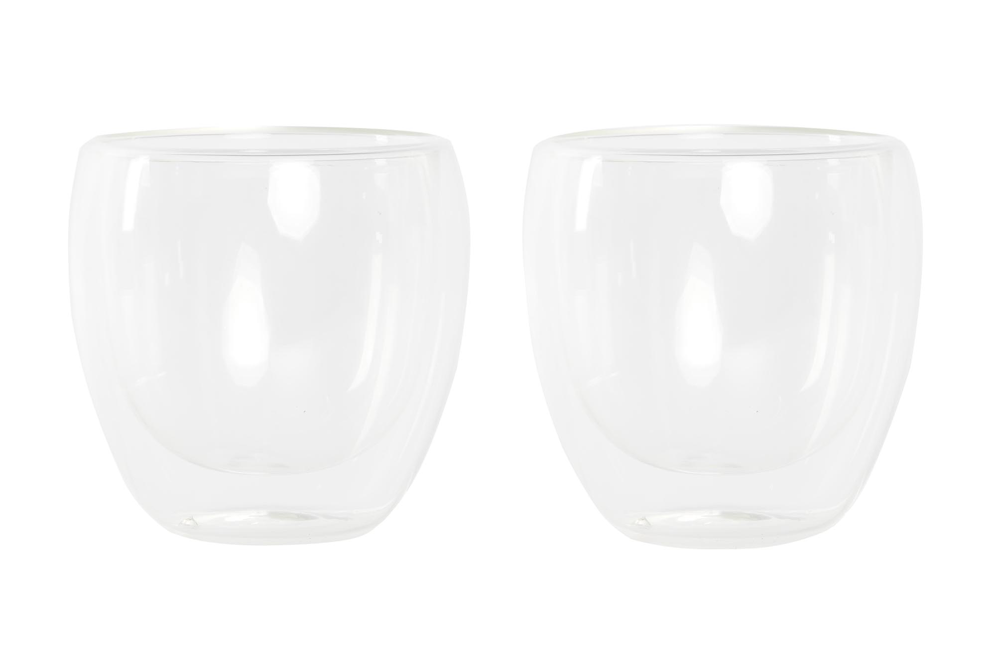 TAZA SET 2 CRISTAL 8,3X8,3X8,9 250ML DOBLE PARE