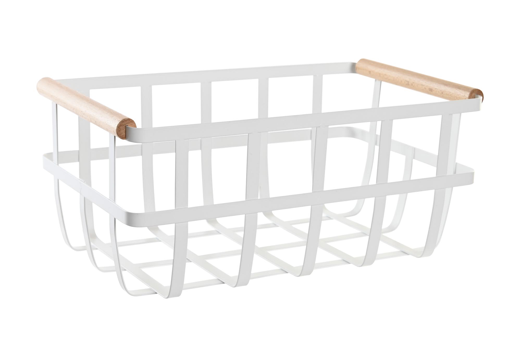 CESTA METAL PINO 36X22X15,5 BLANCO