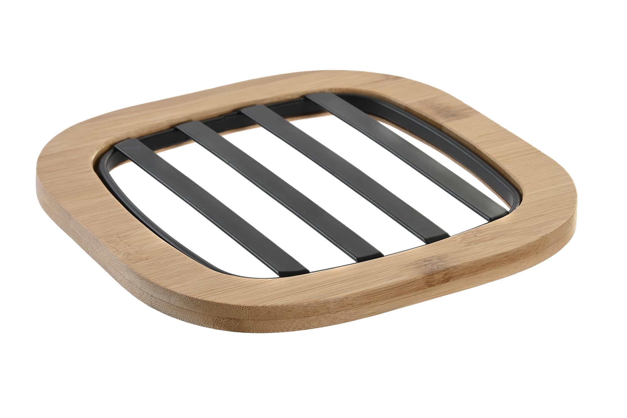 SALVAMANTEL ACERO BAMBU 17X17X1 NEGRO