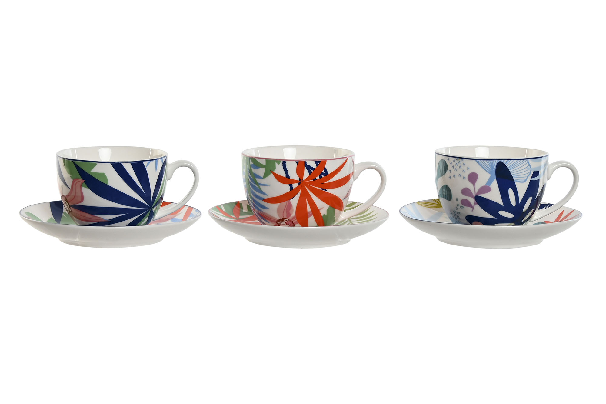 TAZA SET PLATO PORCELANA 14,5X14,5X7,5 220ML 3 SUR