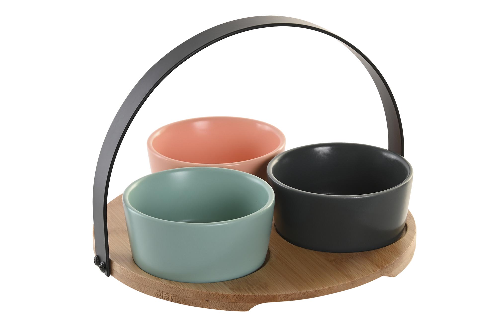 APERITIVO SET 4 BAMBU PORCELANA 20X20X14