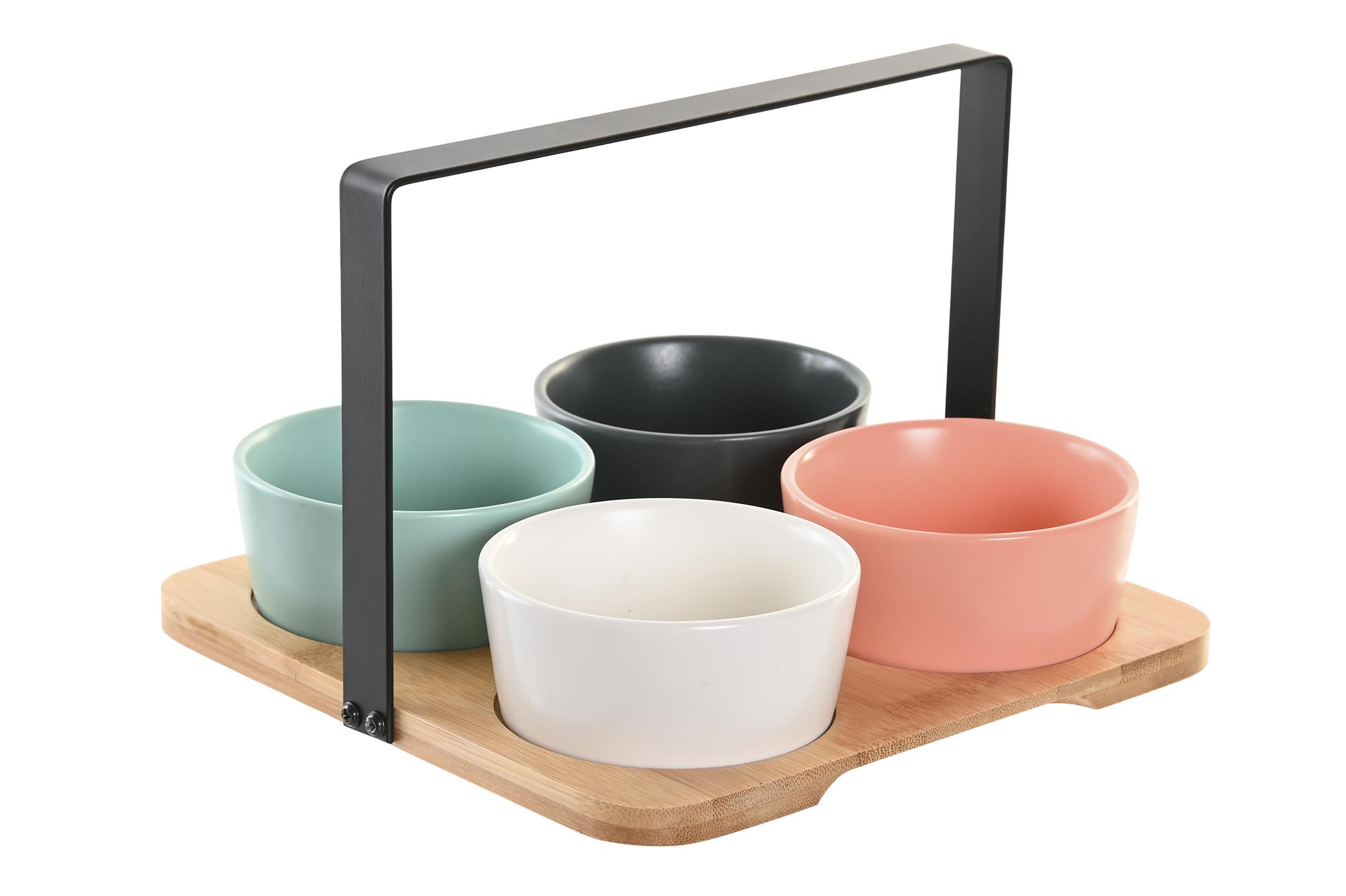 APERITIVO SET 5 BAMBU PORCELANA 20X20X14
