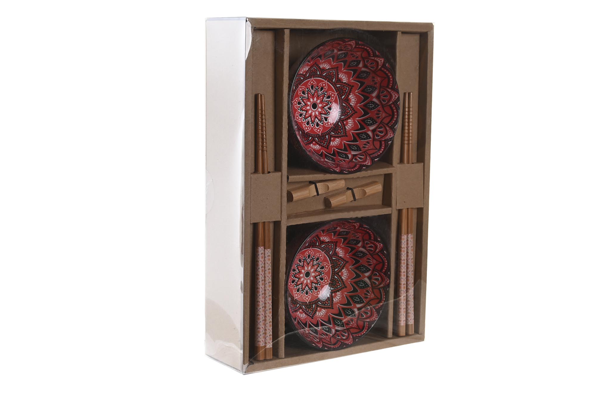 SUSHI SET 6 BAMBU GRES 30X21X7 MANDALA ROSA