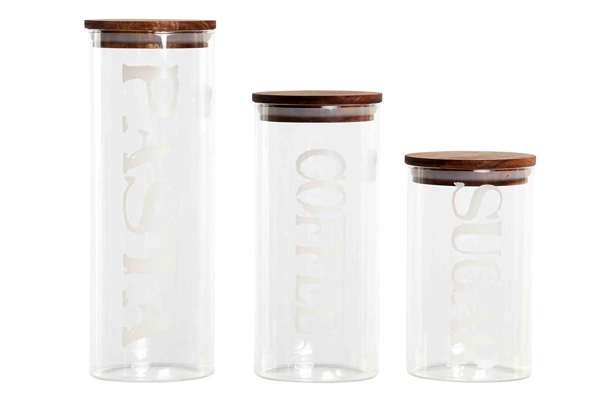 BOTE SET 3 BOROSILICATO 10,5X10,5X27,7 1,8L LETRAS