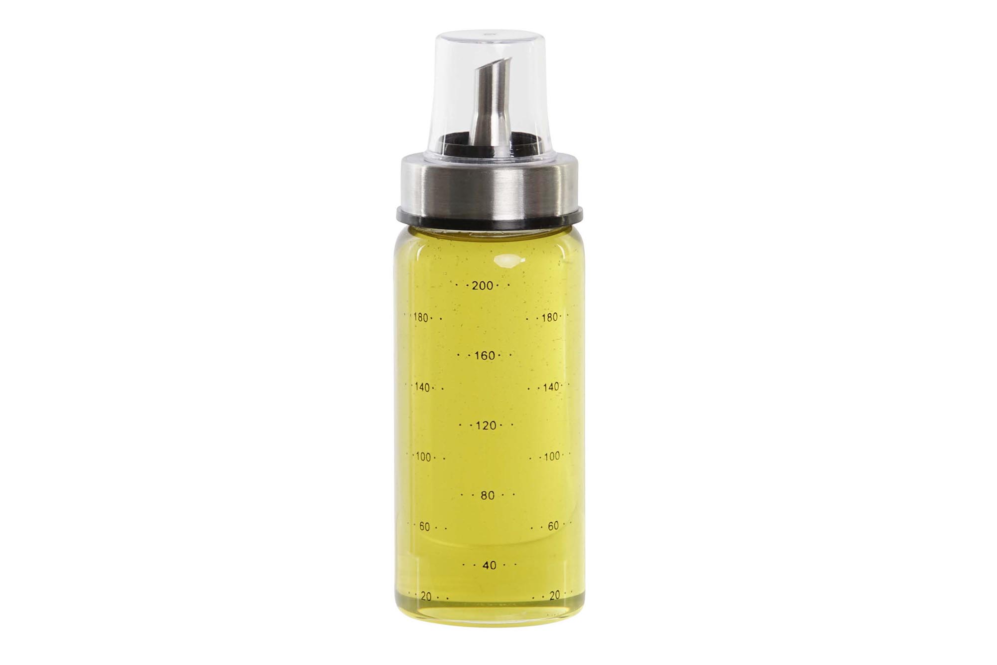 ACEITERA VINAGRERA BOROSILICATO INOX 6X6X16,5 200
