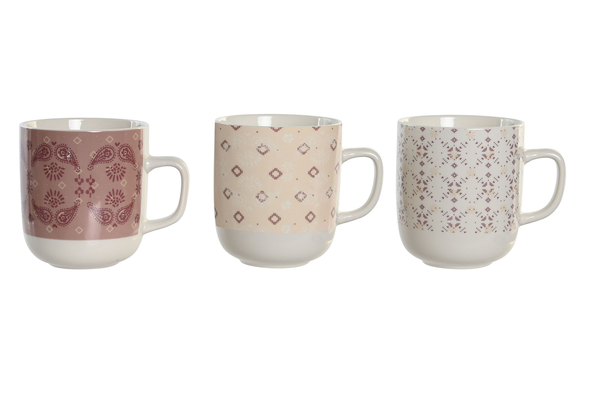 MUG PORCELANA 12X8,5X10 380ML, 3 SURT.