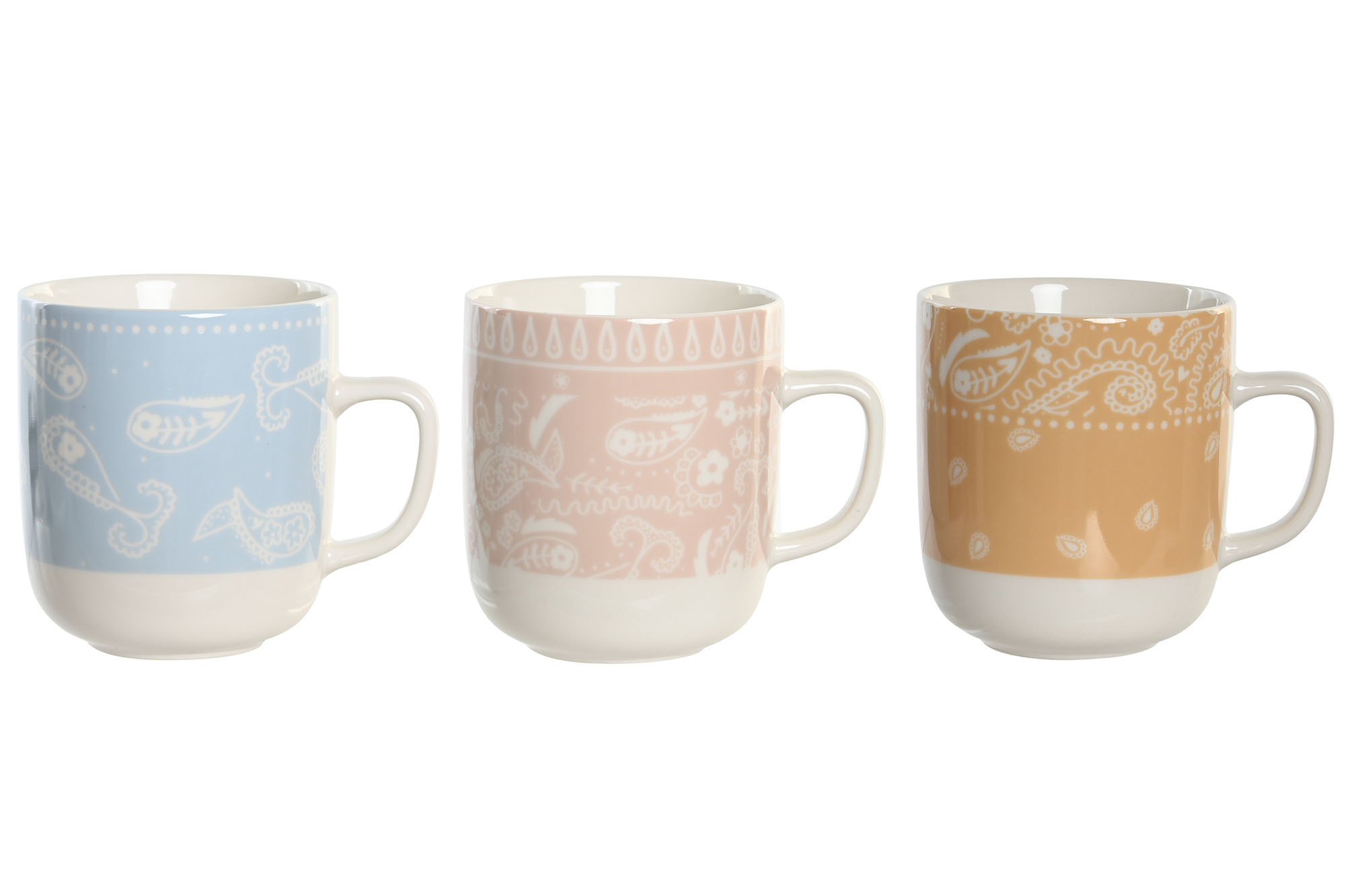 MUG PORCELANA 11,5X8,5X10 380ML, 3 SURT.