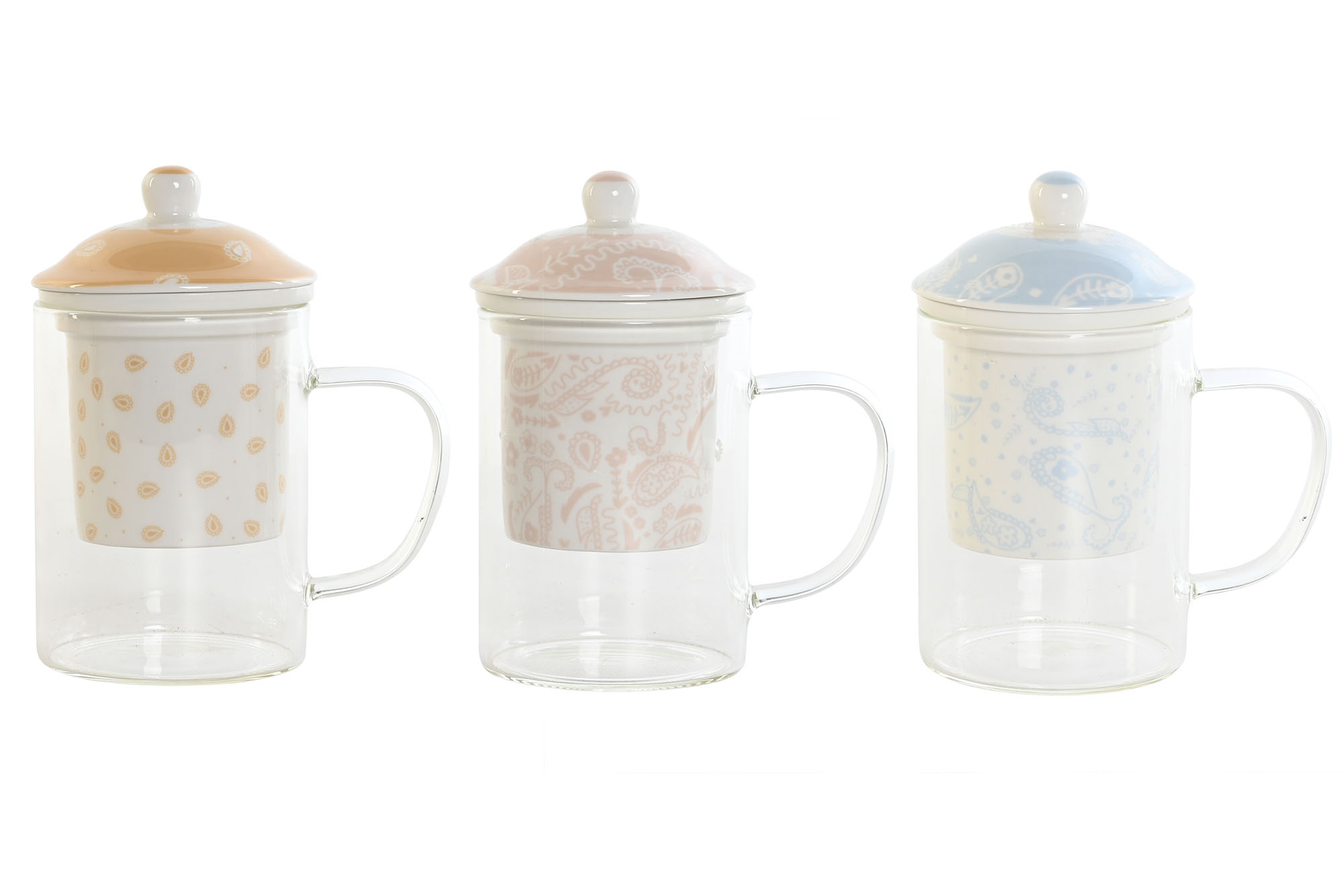 MUG INFUSIONES CRISTAL 12X8X14,5 300ML, 3 SURT.
