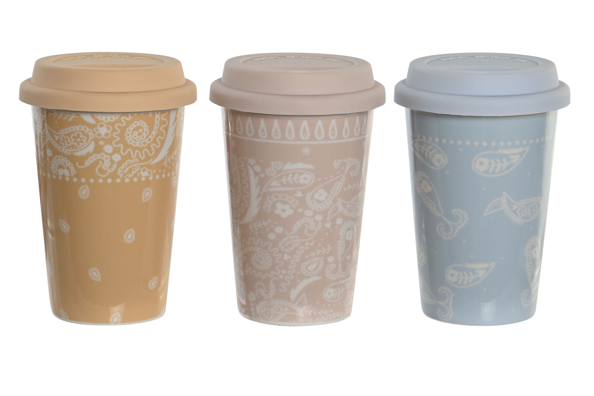 MUG PORCELANA SILICONA 10X10X14 400 ML, 3 SURT.