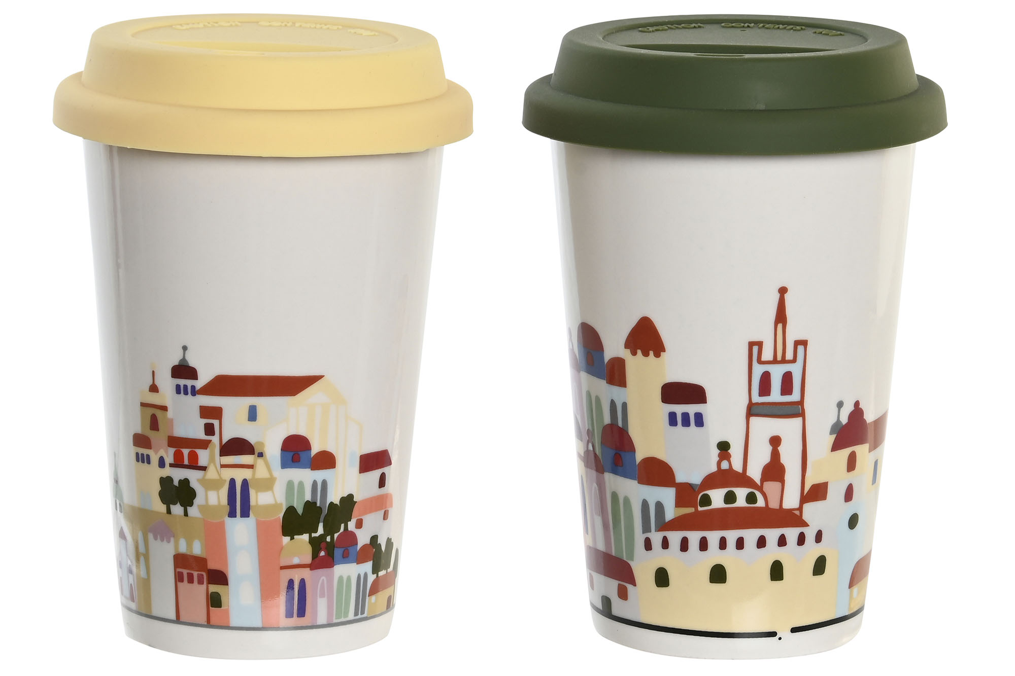 MUG PORCELANA 10X10X14 400 ML CASITAS 2 SURT.