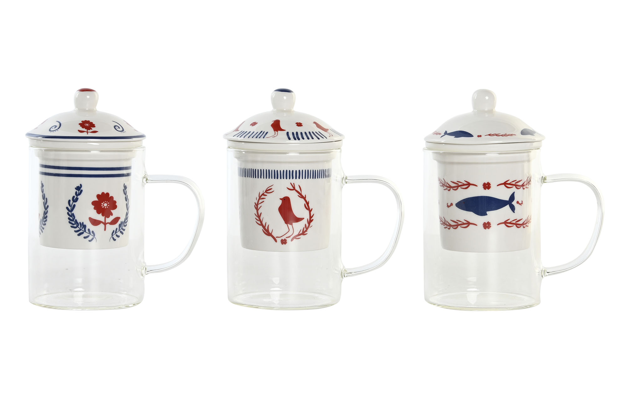 MUG INFUSIONES CRISTAL 12X8X14,5 300ML, 3 SURT.