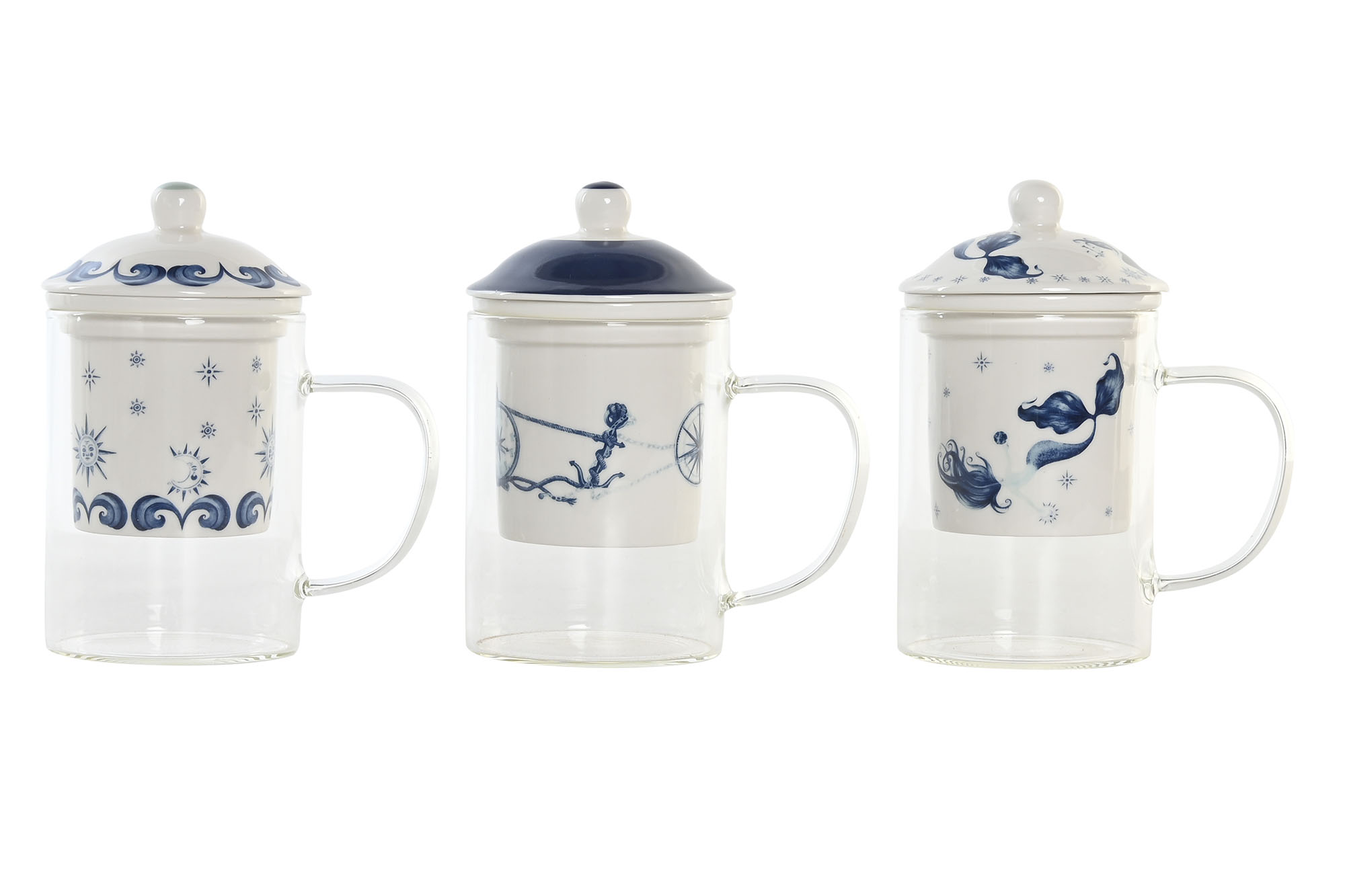 MUG INFUSIONES CRISTAL 12X8X14,5 300ML, 3 SURT.